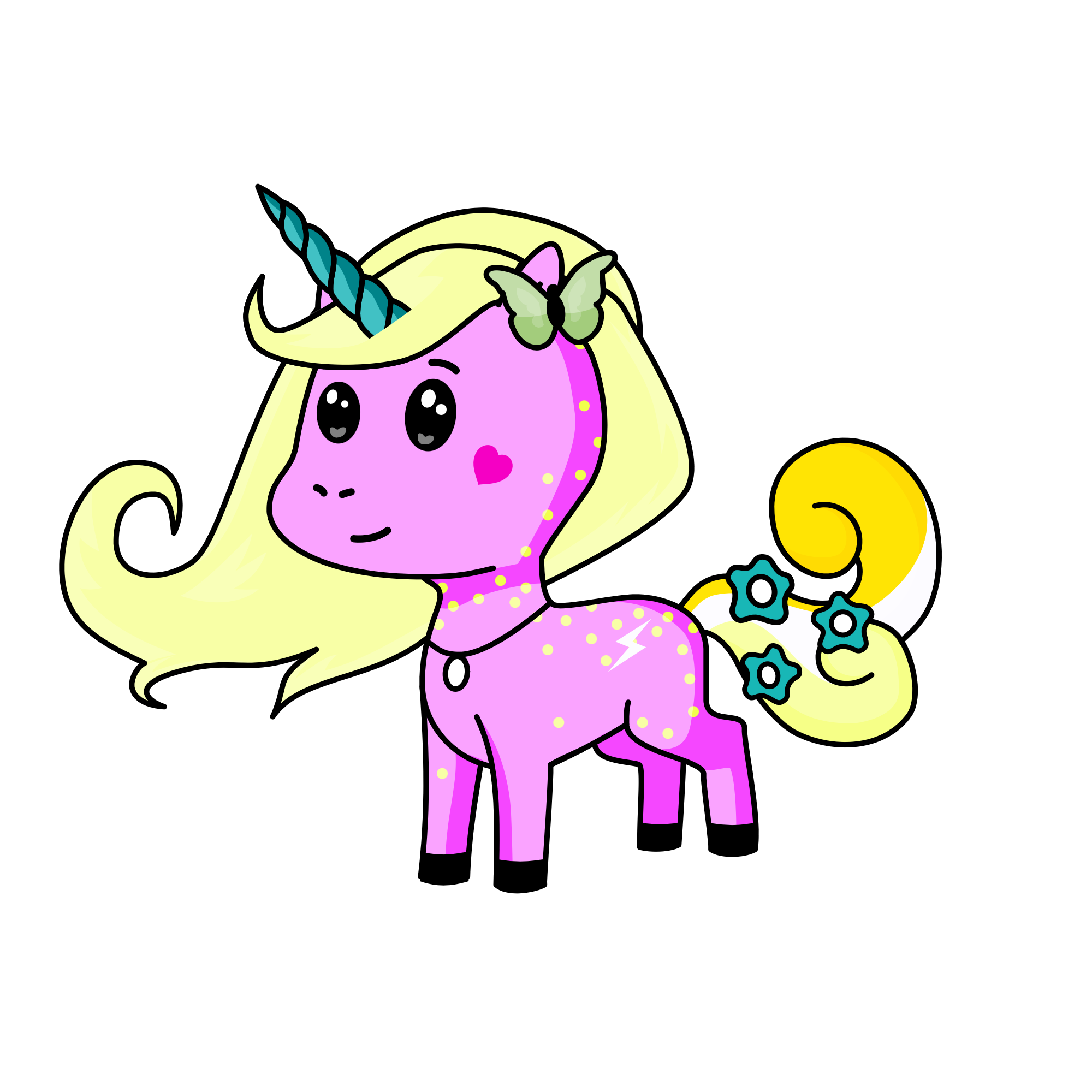 Glitter, the unicorn