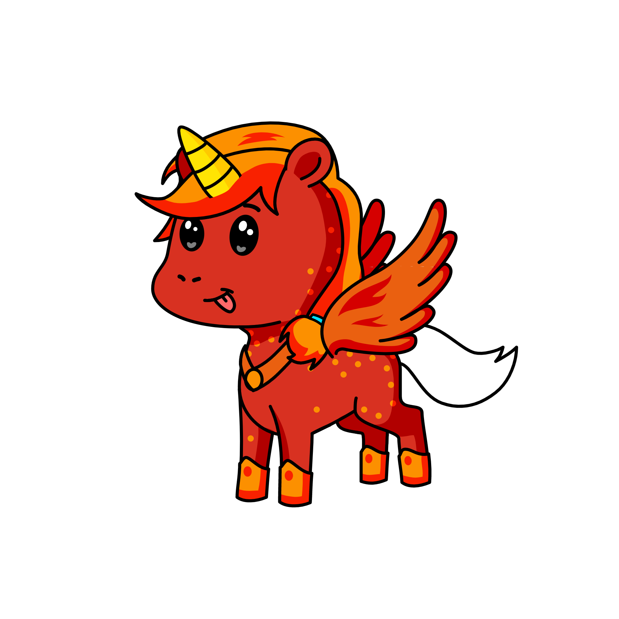 Princess Amelia Sunshine (Princess Amy Sun, Daughter of the Queen of the Sun) , the unicorn