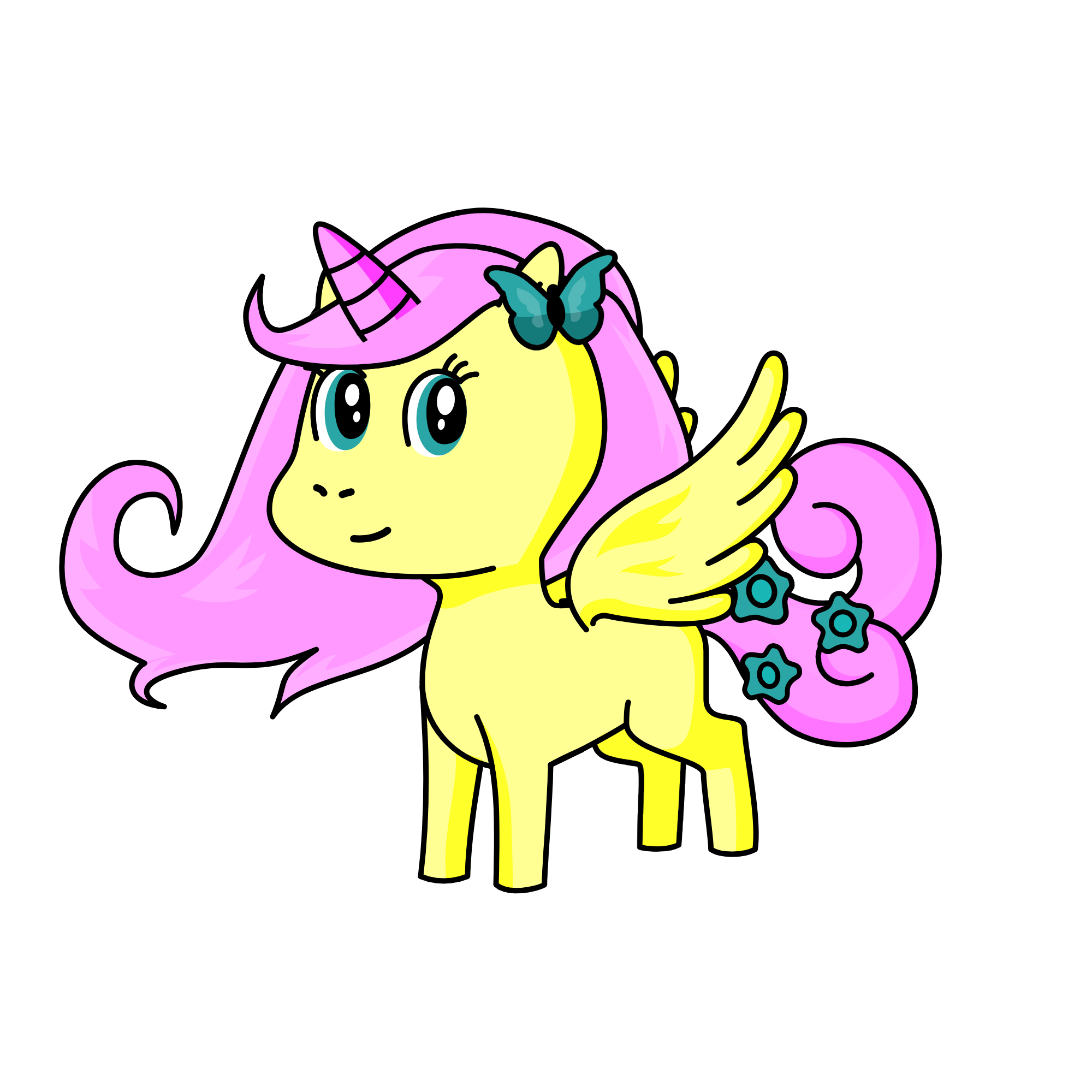 Fluttershy, the unicorn