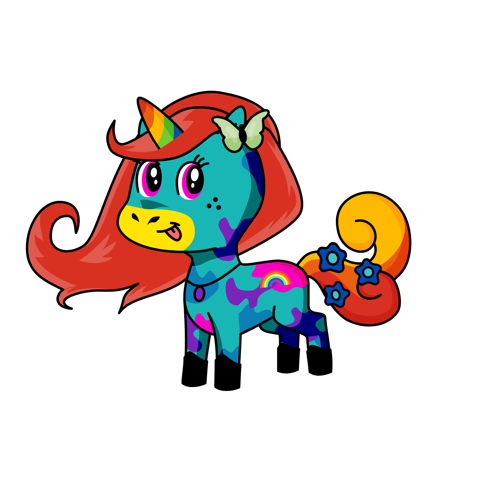 Rainbow, the unicorn