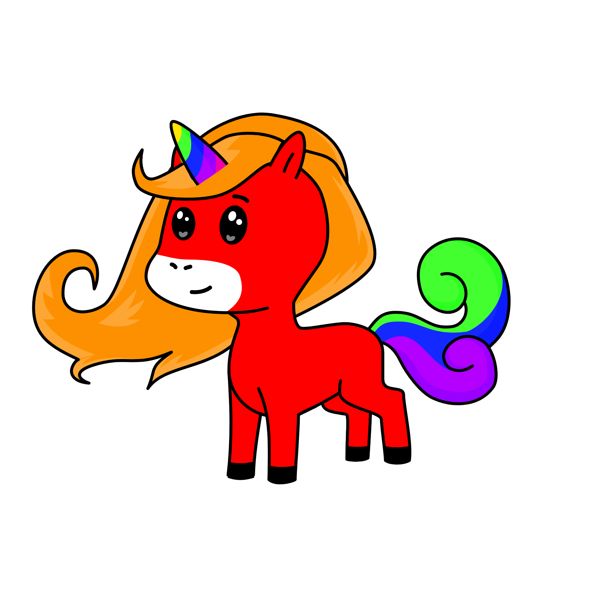 Rainbow, the unicorn