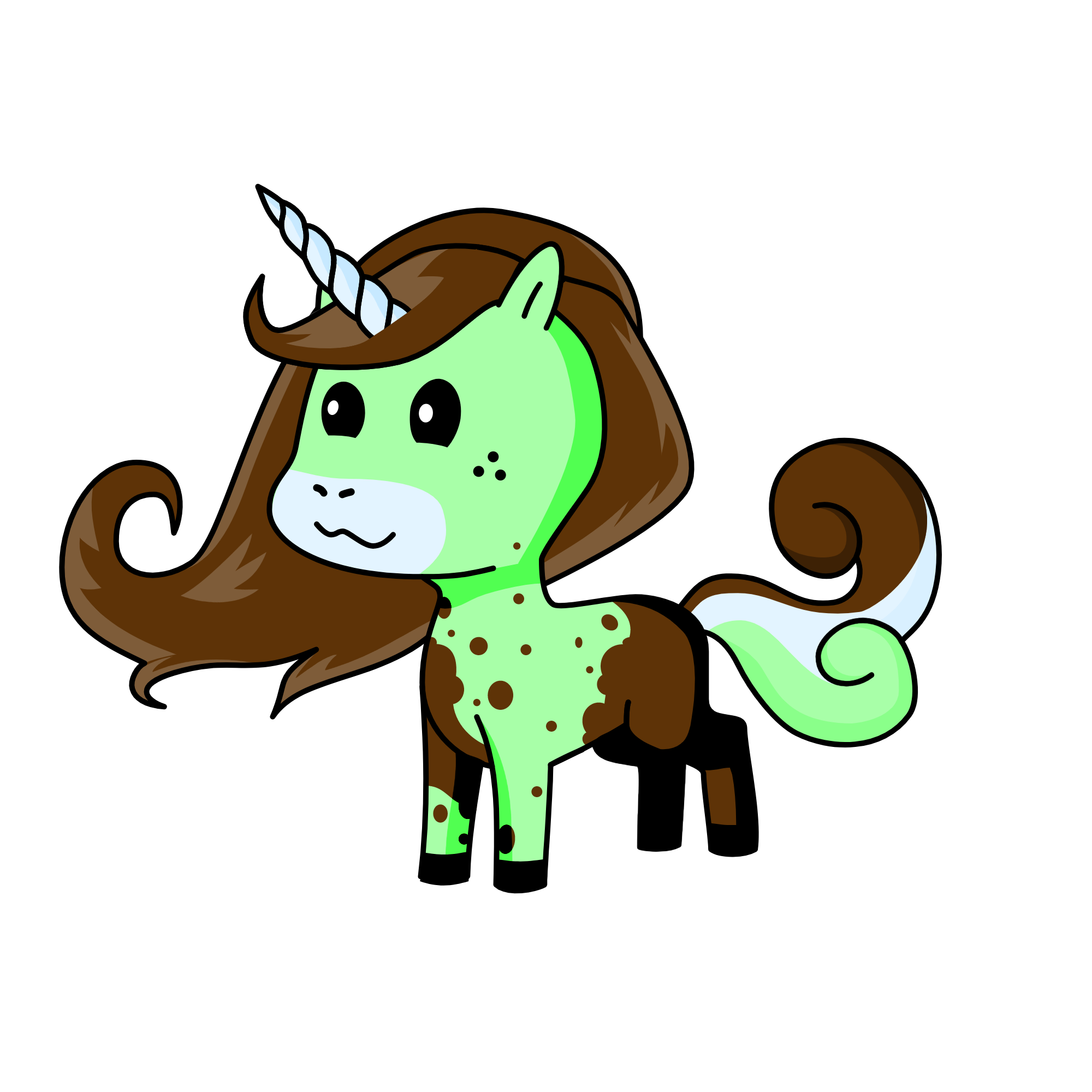 Mint Choco Chip, the unicorn