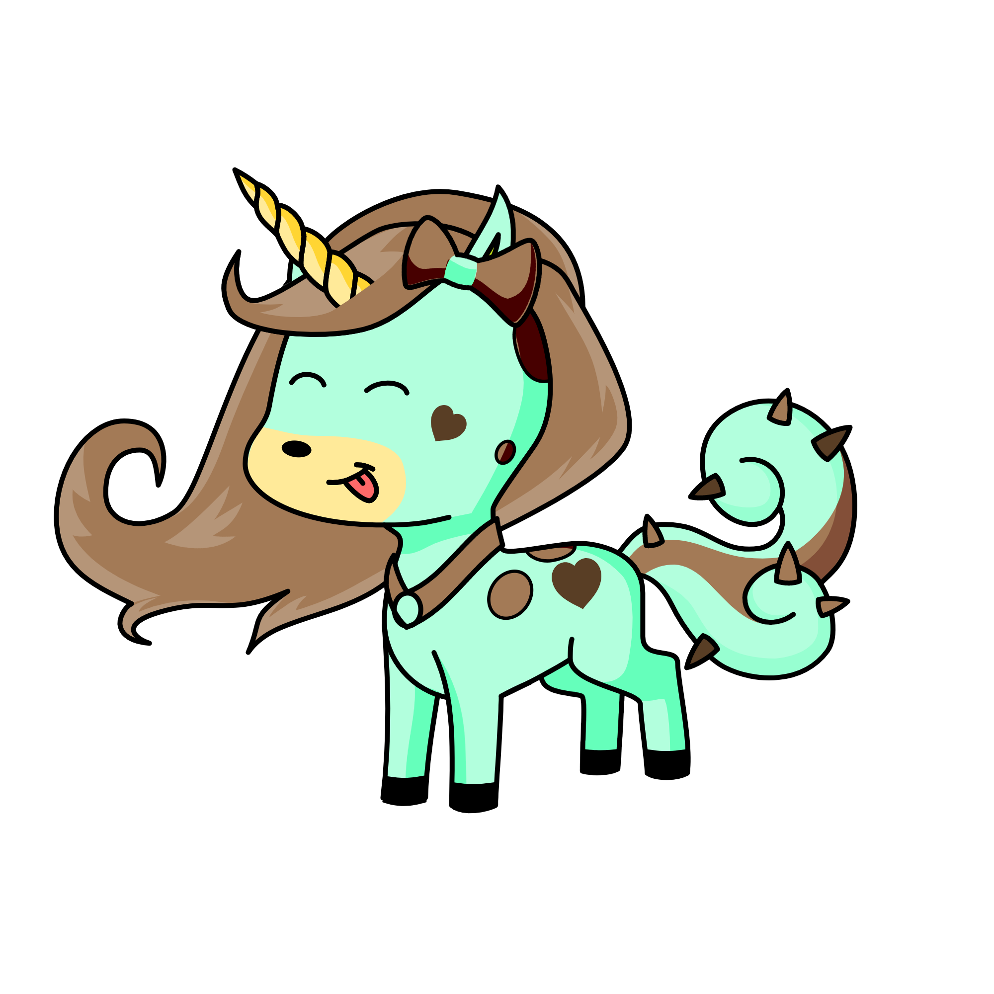 mint chocolate chip, the unicorn