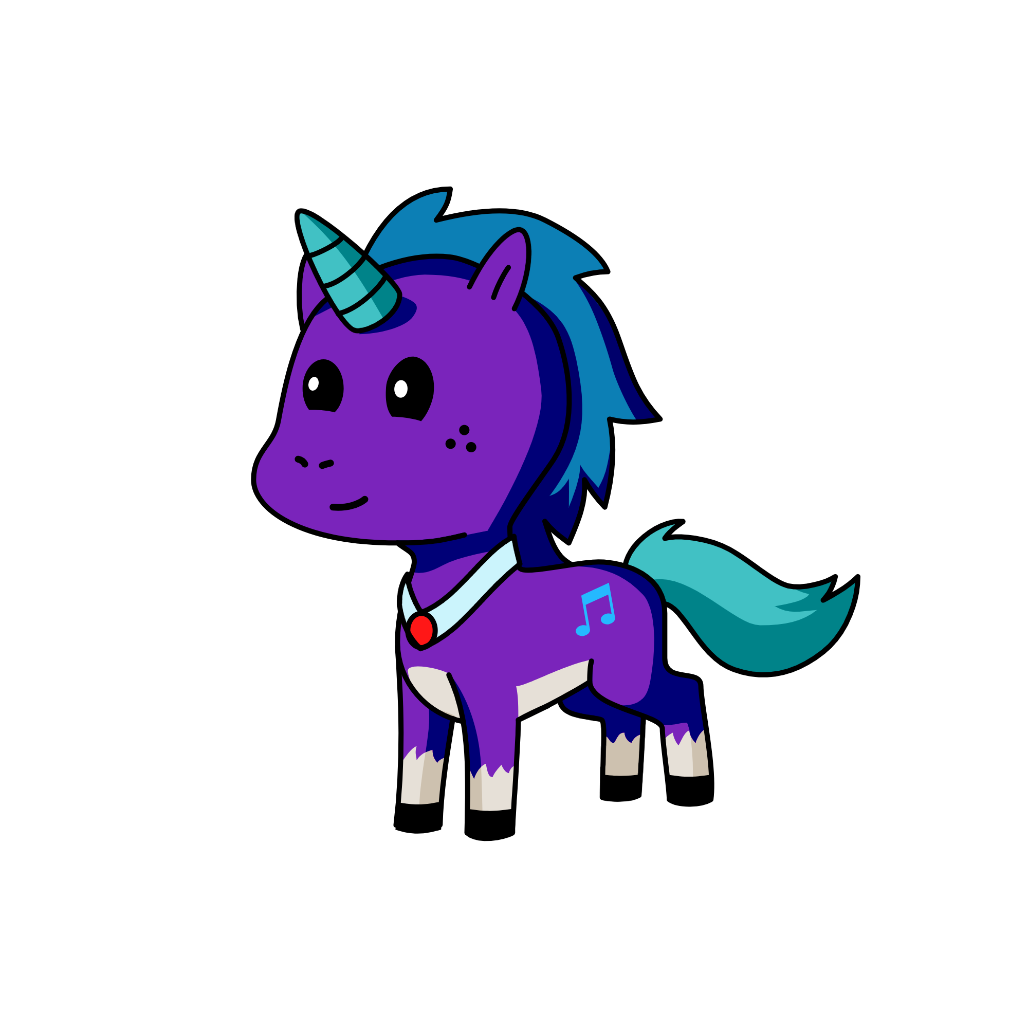 Violet, the unicorn