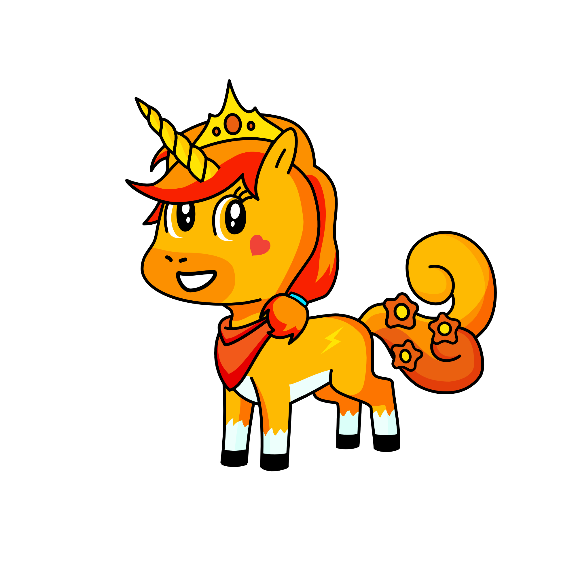 QUEEN APPLE JACK, the unicorn