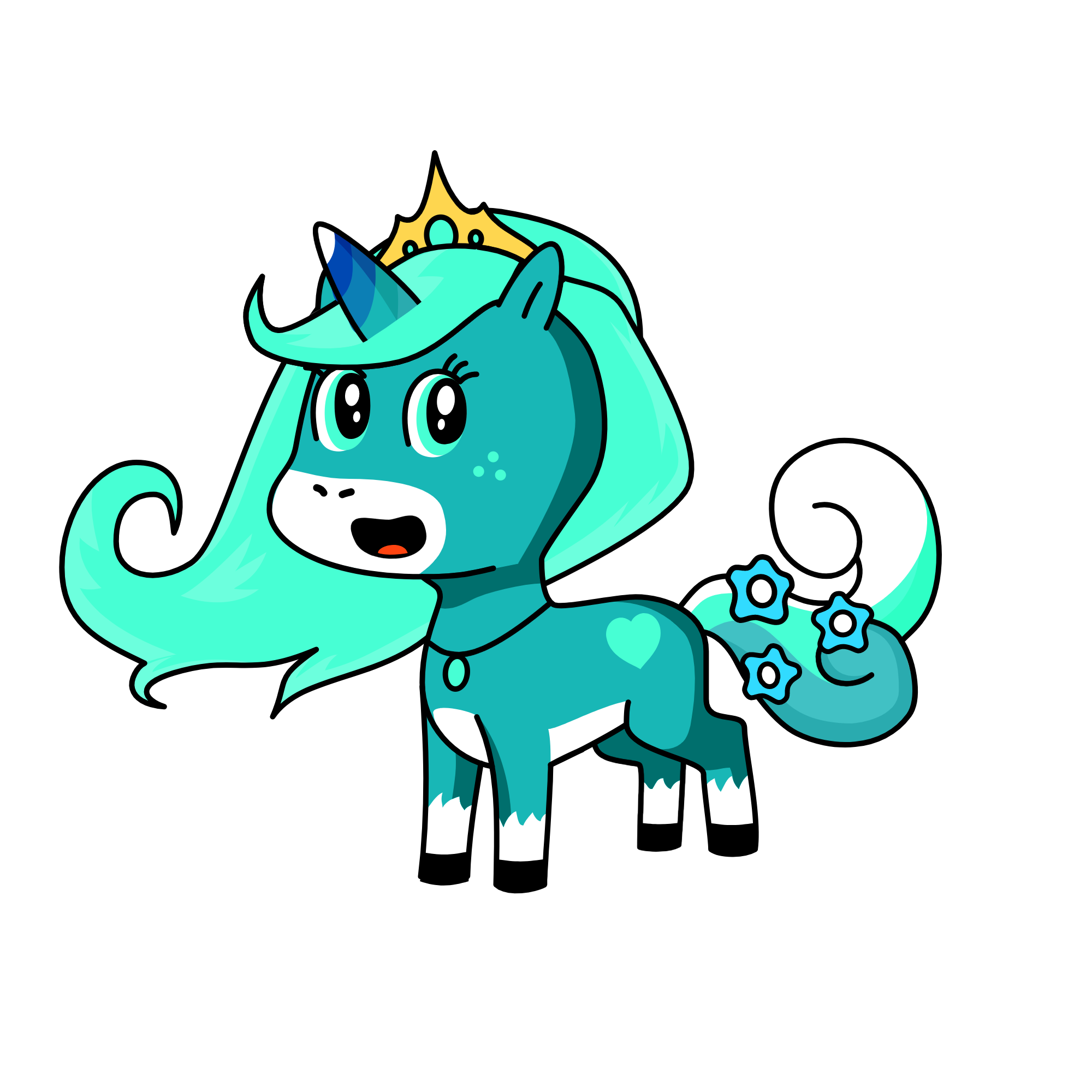 GLITTER BREEZE, the unicorn