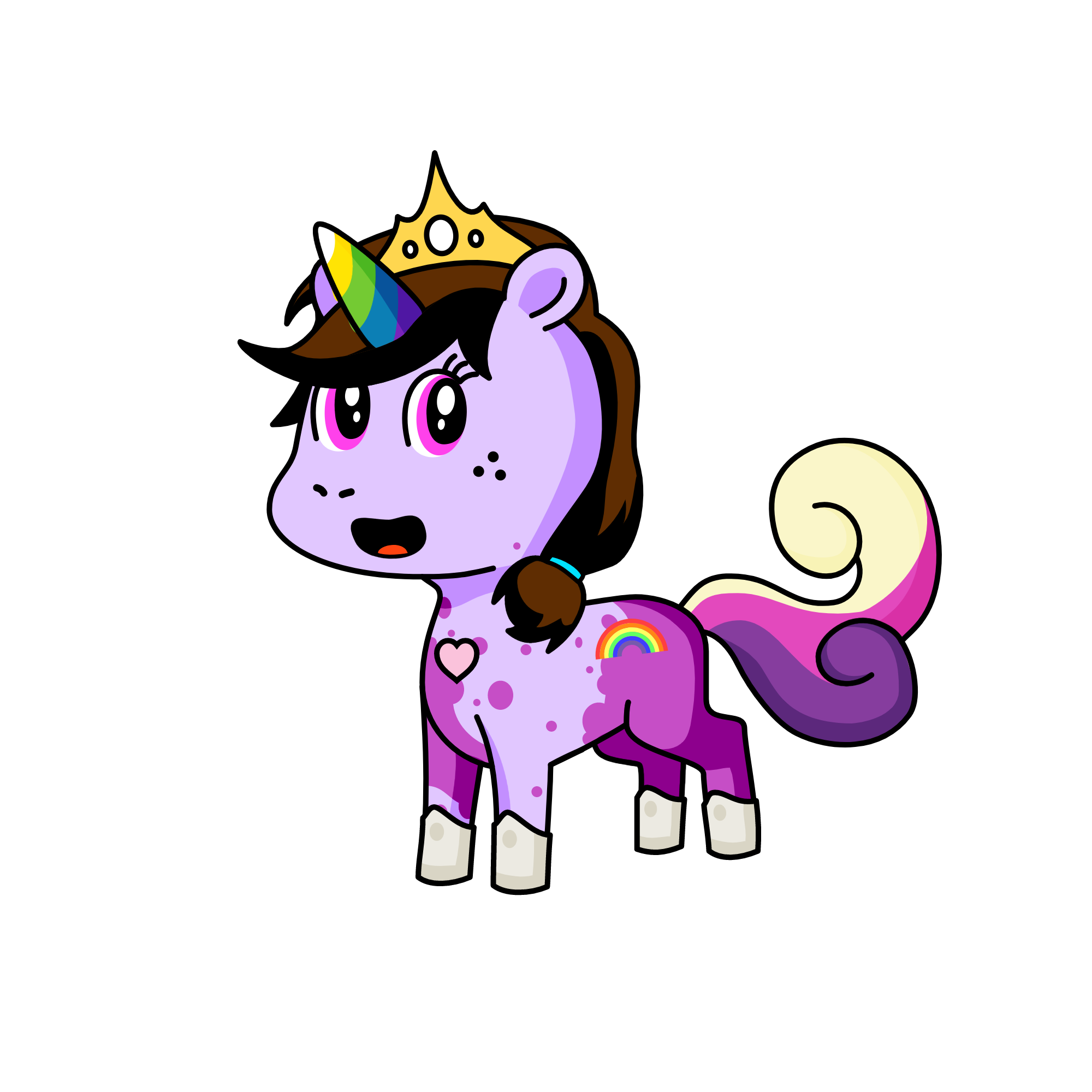 Princess Purple, the unicorn