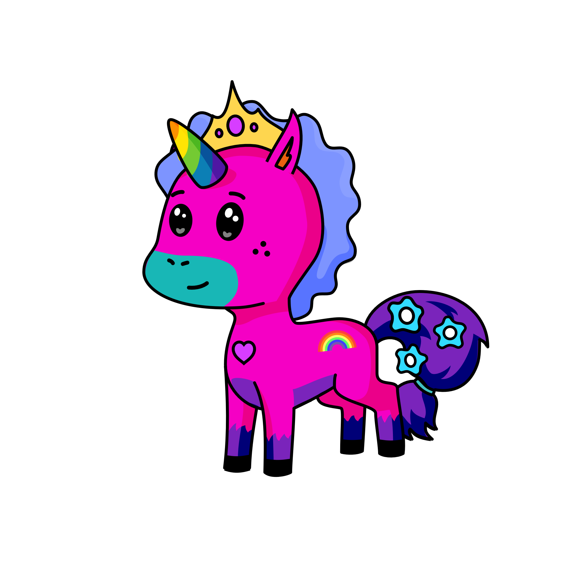 cozy snowy, the unicorn