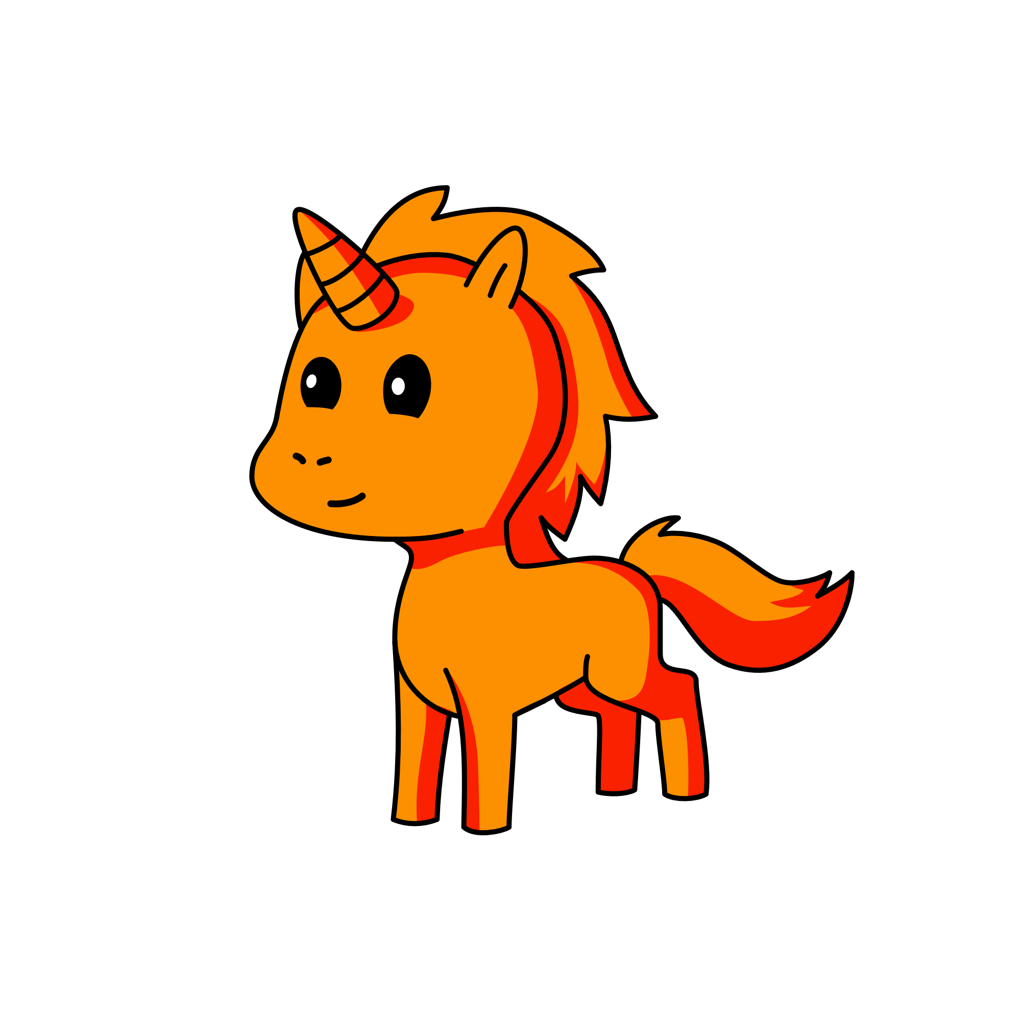 Orange, the unicorn