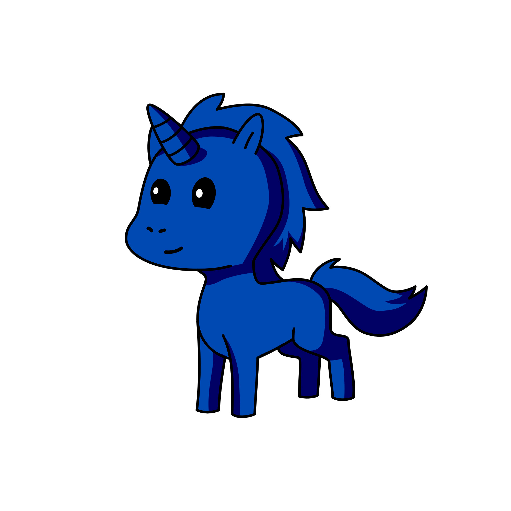 Indigo, the unicorn