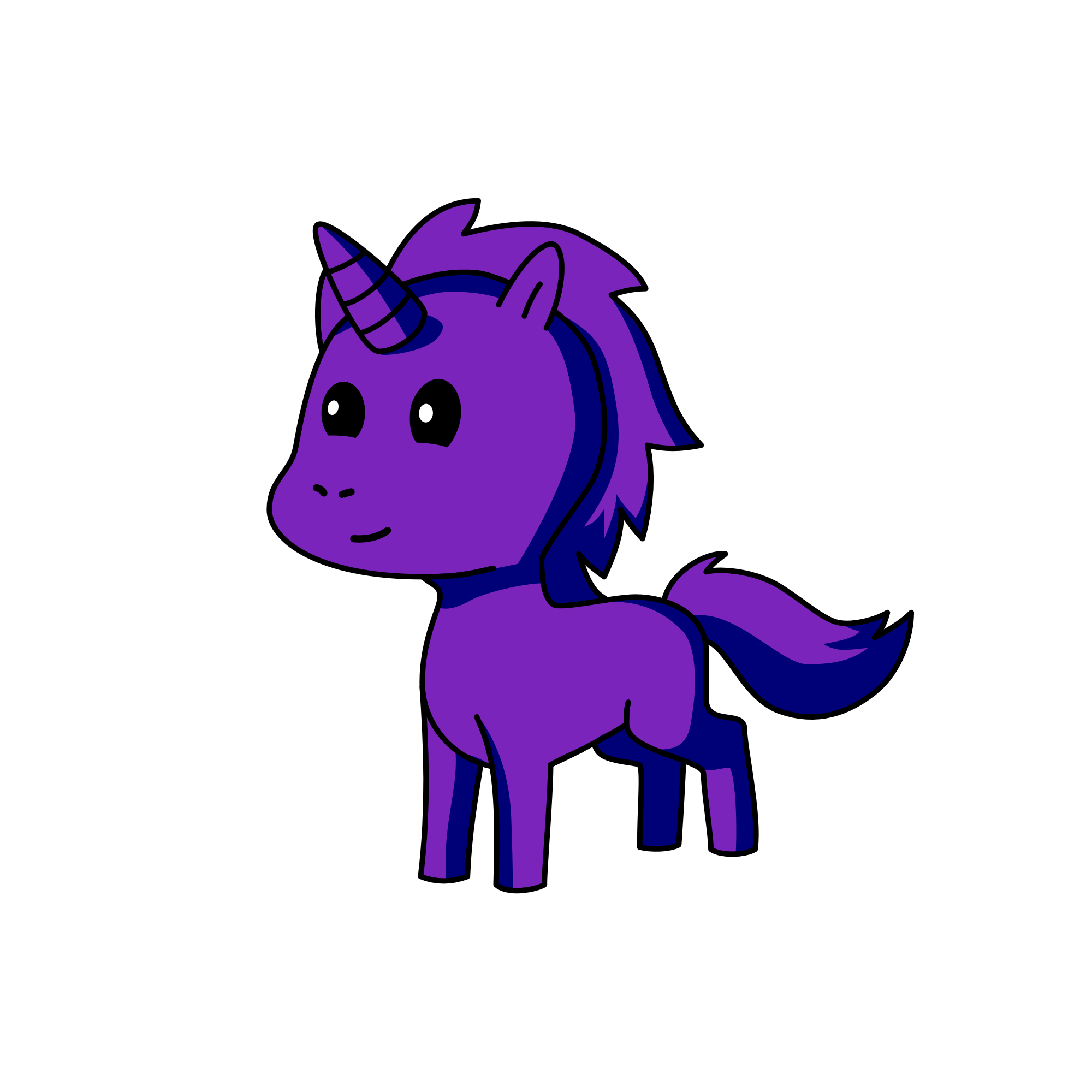 Violet, the unicorn