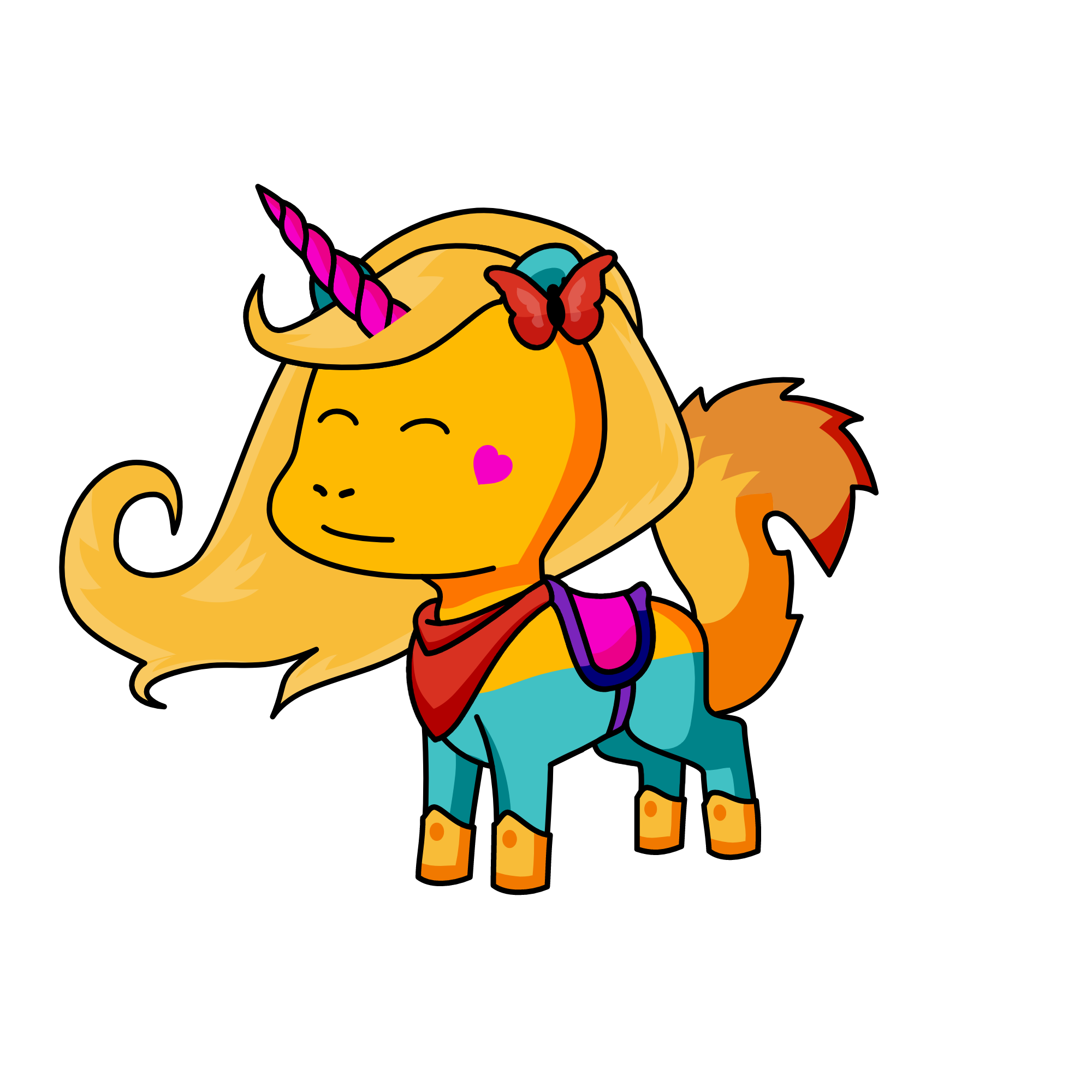 peach, the unicorn