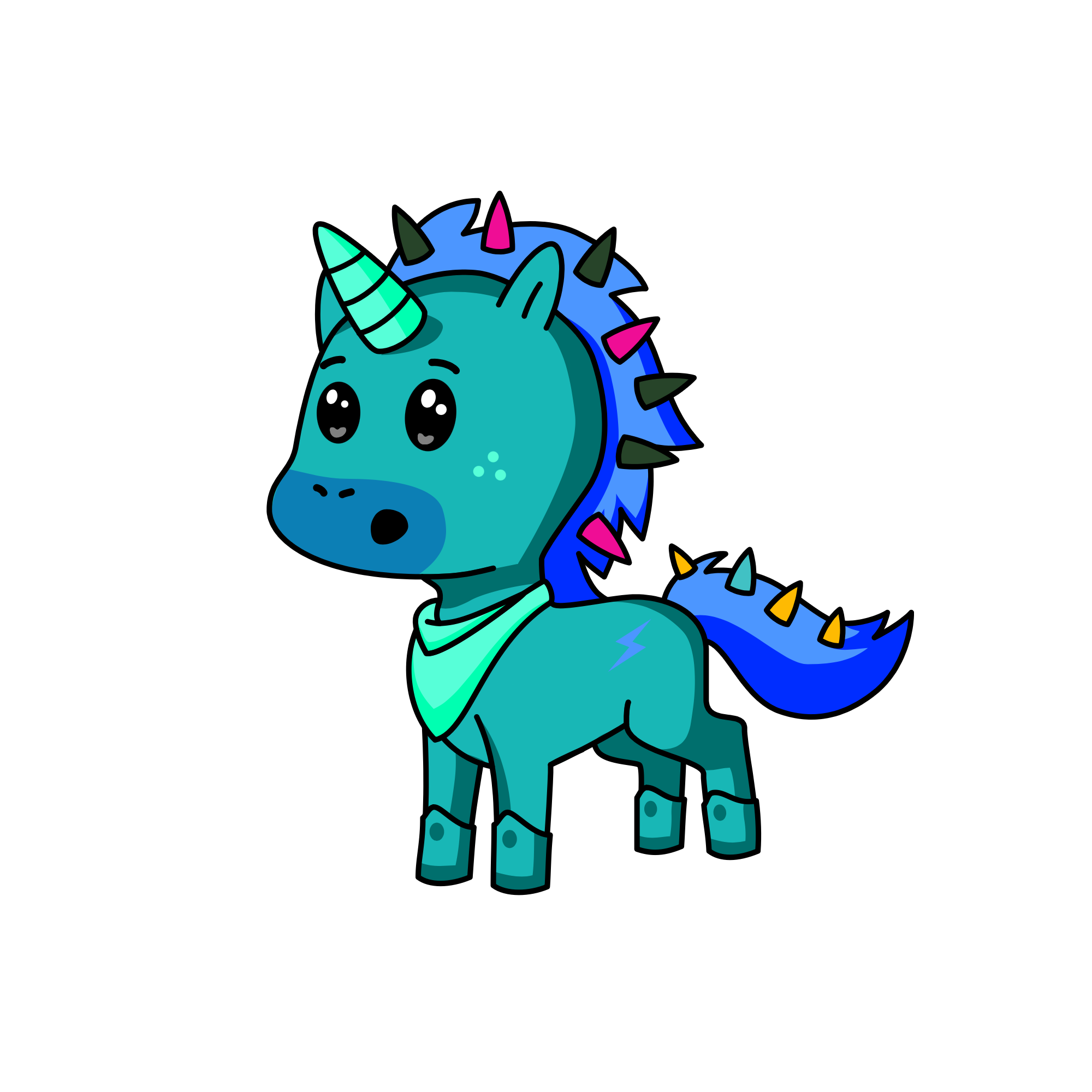 spikes, the unicorn