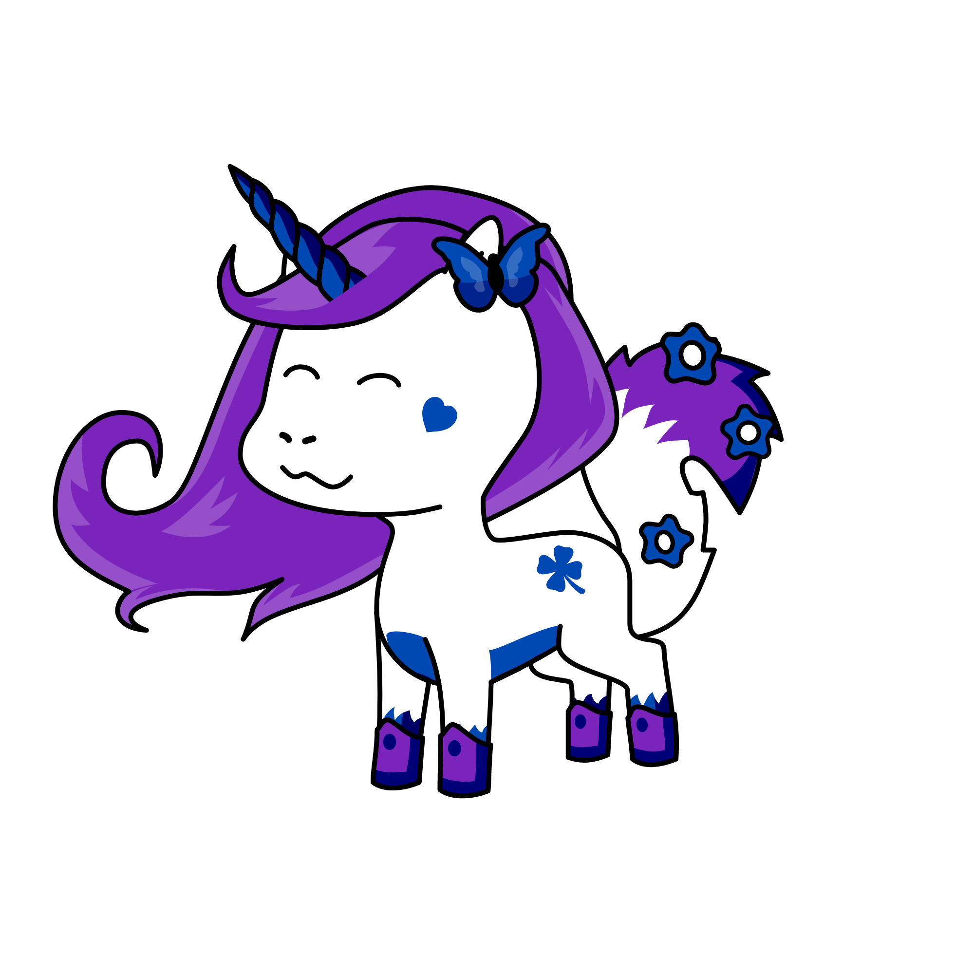 Purple, the unicorn