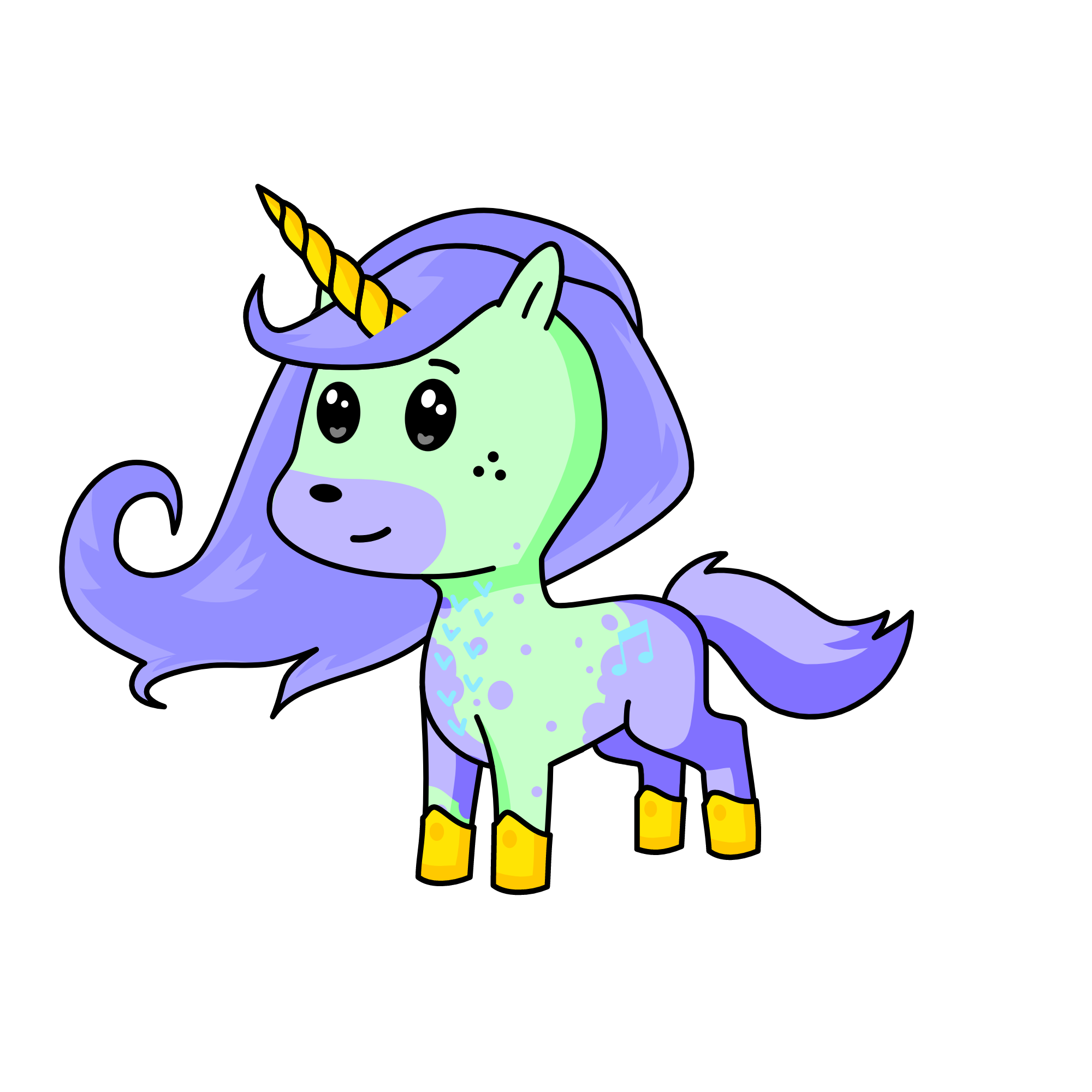 Violet, the unicorn