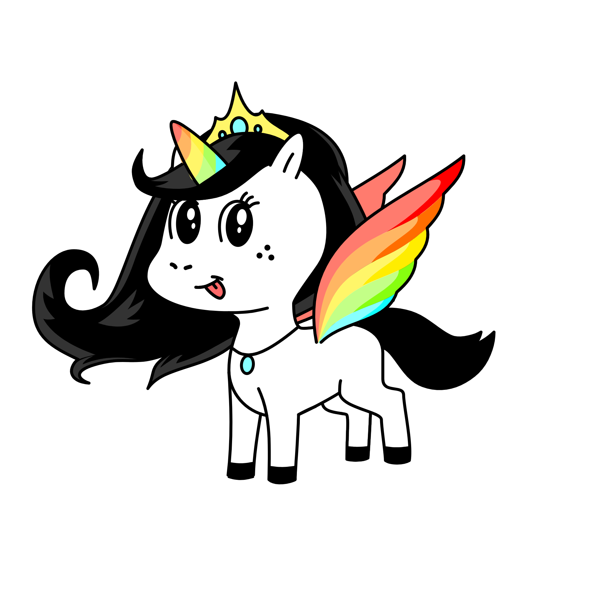 Rainbow, the unicorn