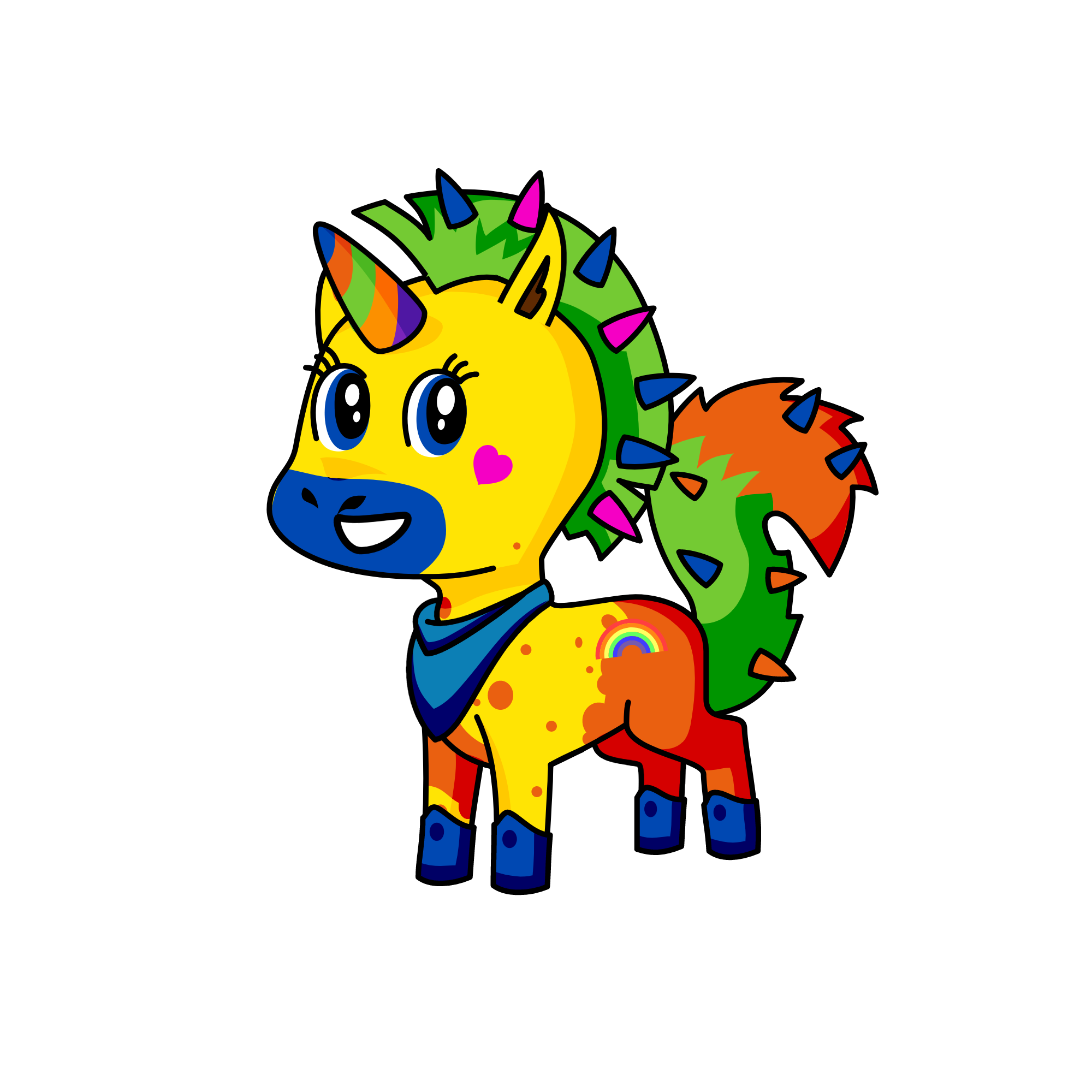 Pretty Rainbow Princess, the unicorn