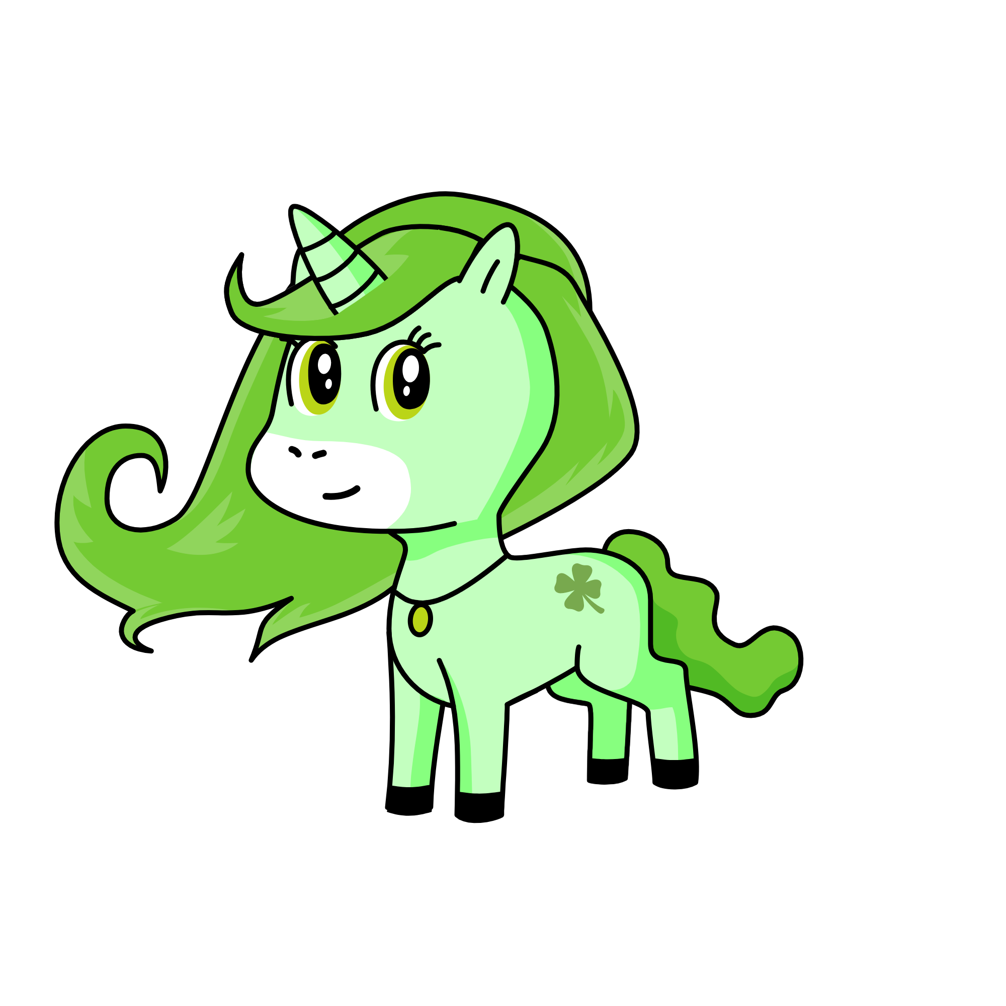 emerald [the neclace holds an magic amulet], the unicorn