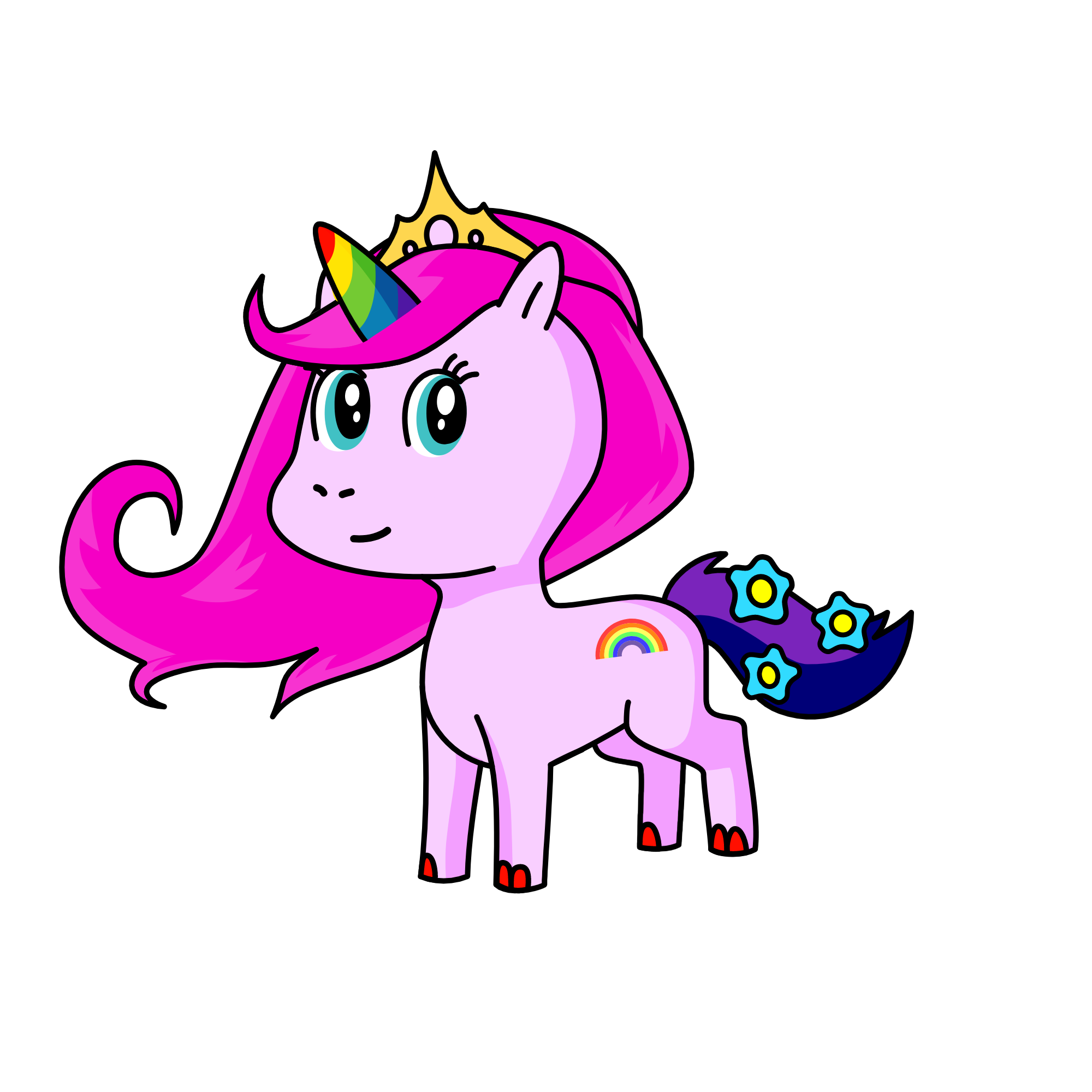 seisiya rainbow quuin unicorn, the unicorn