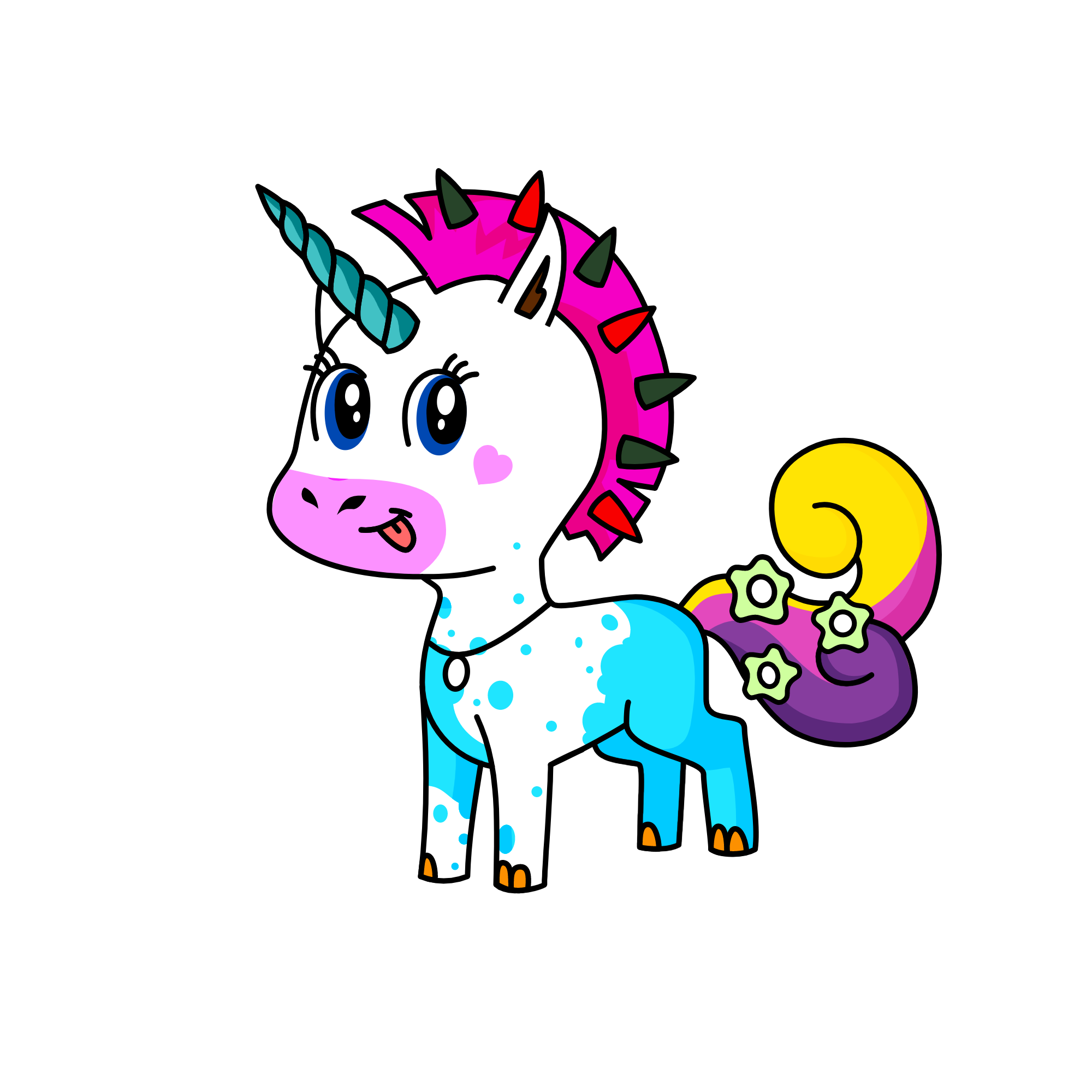 Punkii, the unicorn