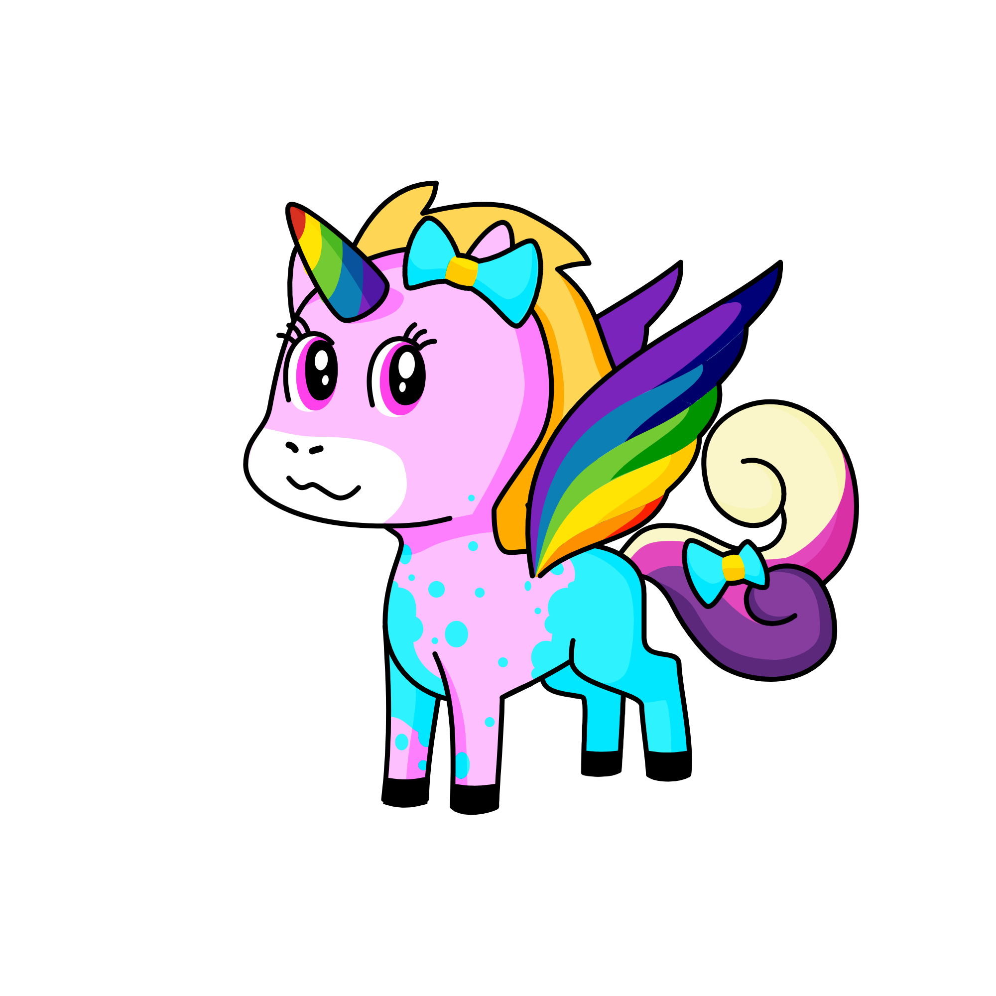 Rainbow, the unicorn