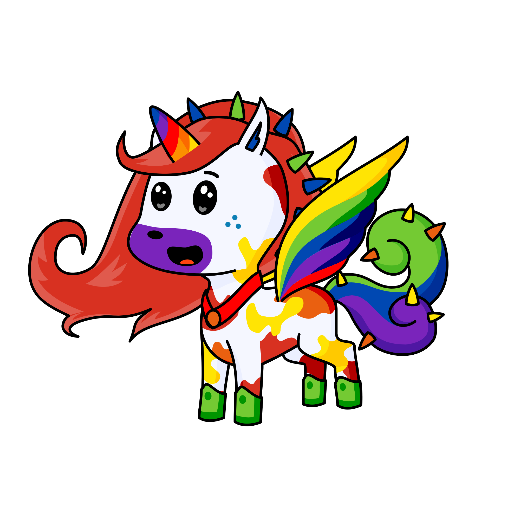 Rainbow , the unicorn