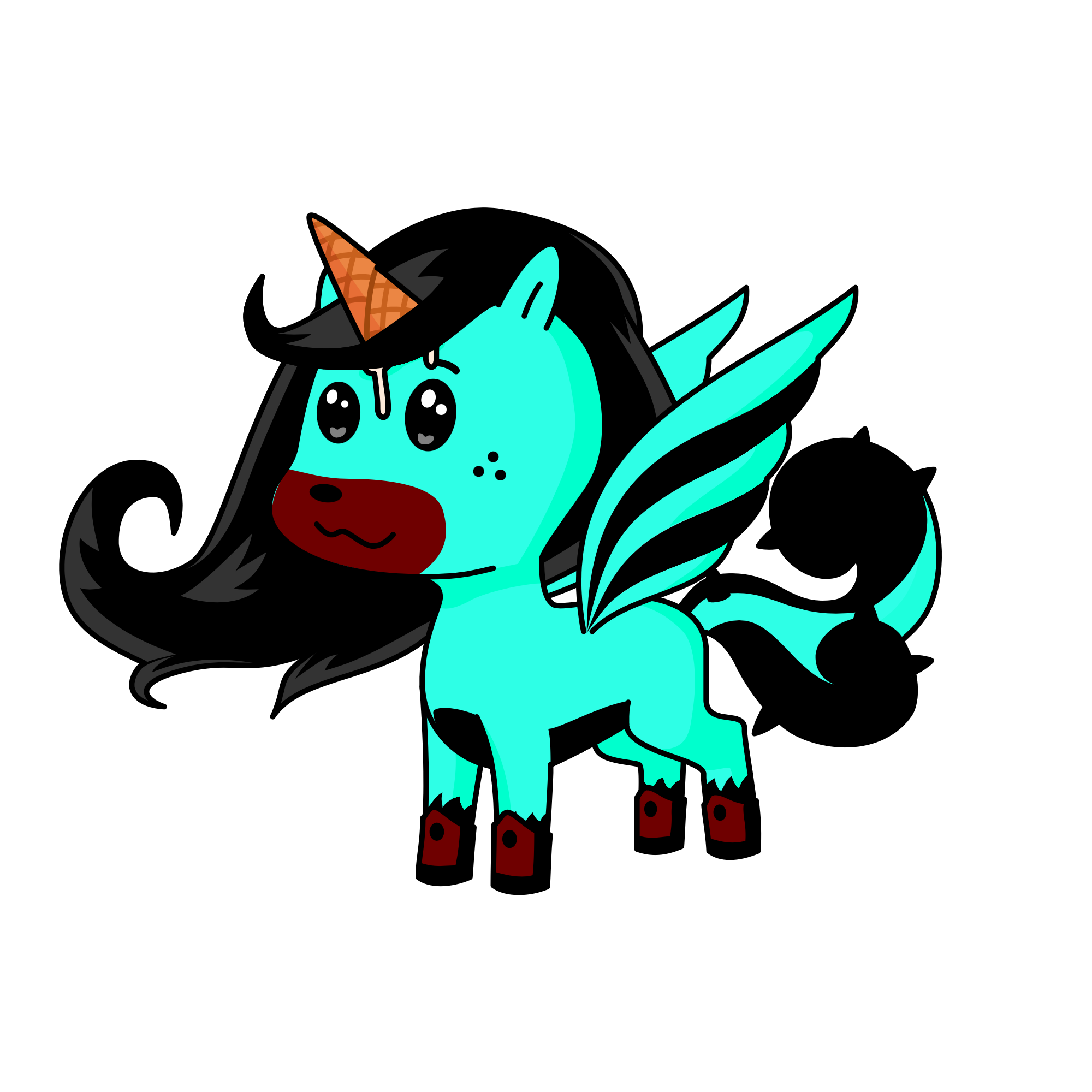 Mint chocolate chip, the unicorn