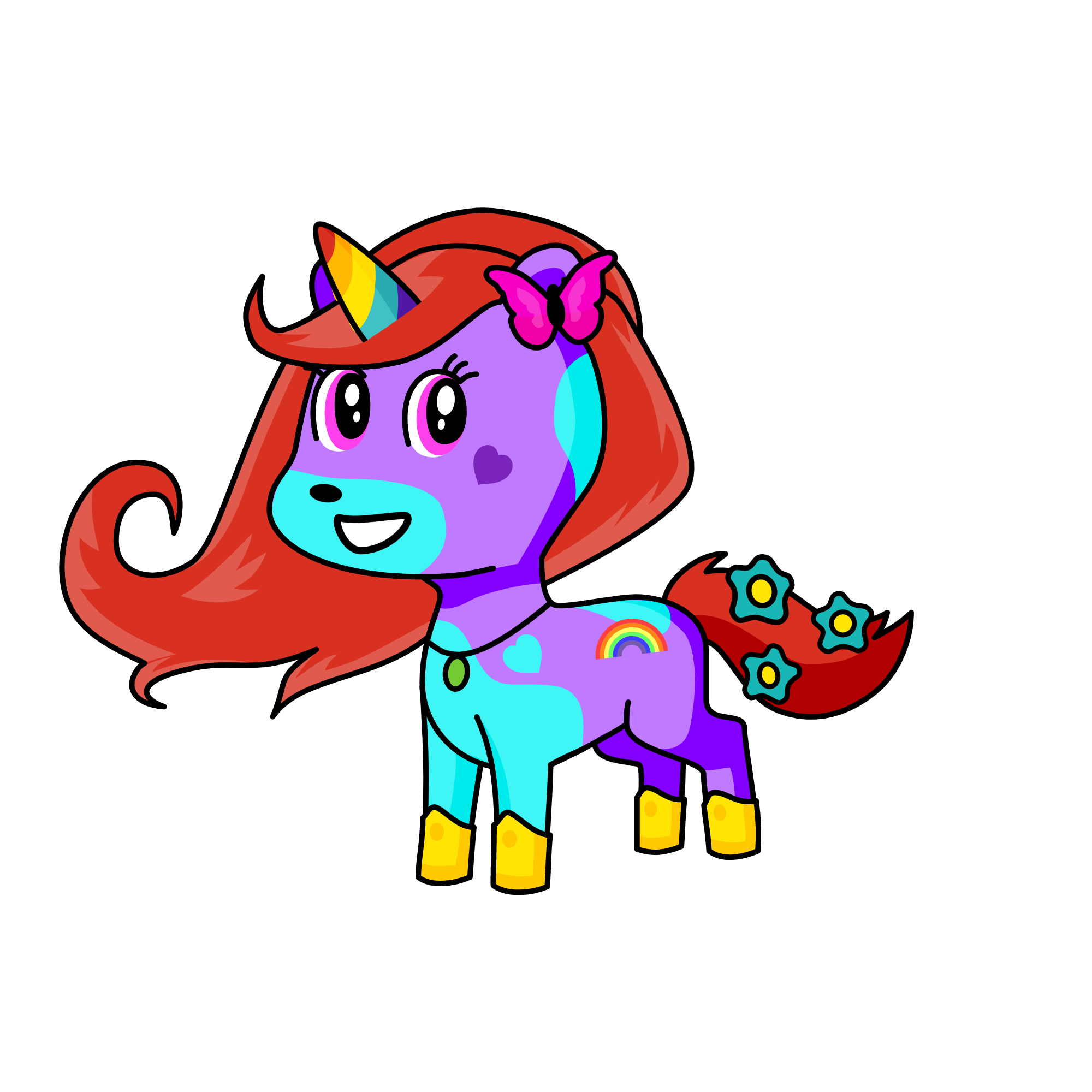 Rainbow Shimmerlove, the unicorn