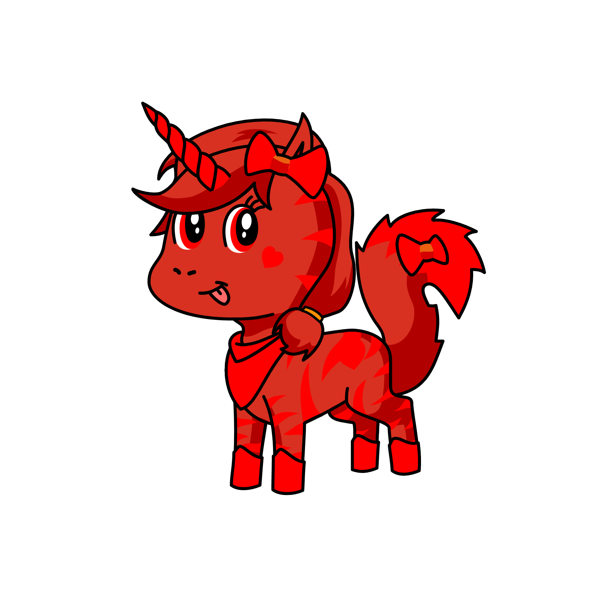 red, the unicorn