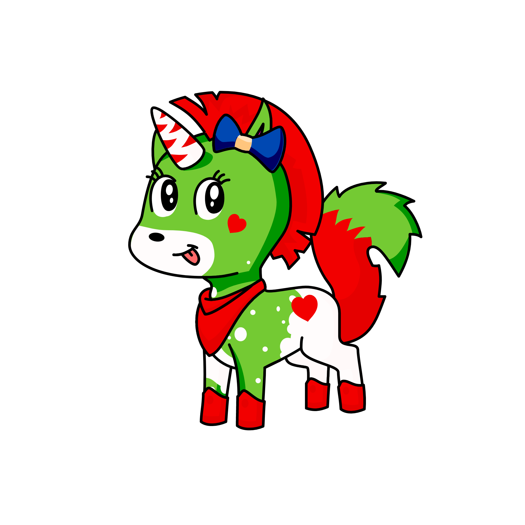 Christmas flame, the unicorn