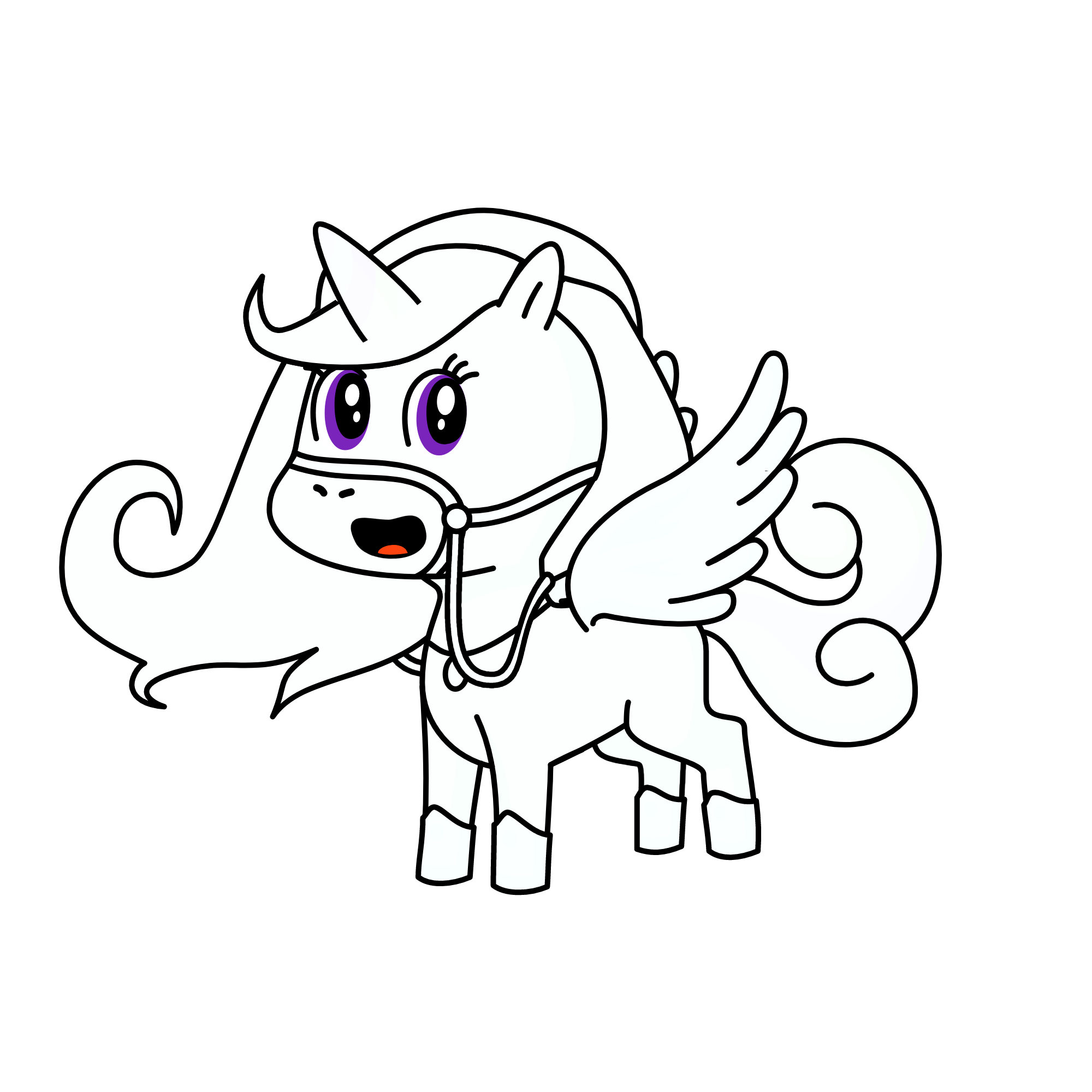 White winter, the unicorn