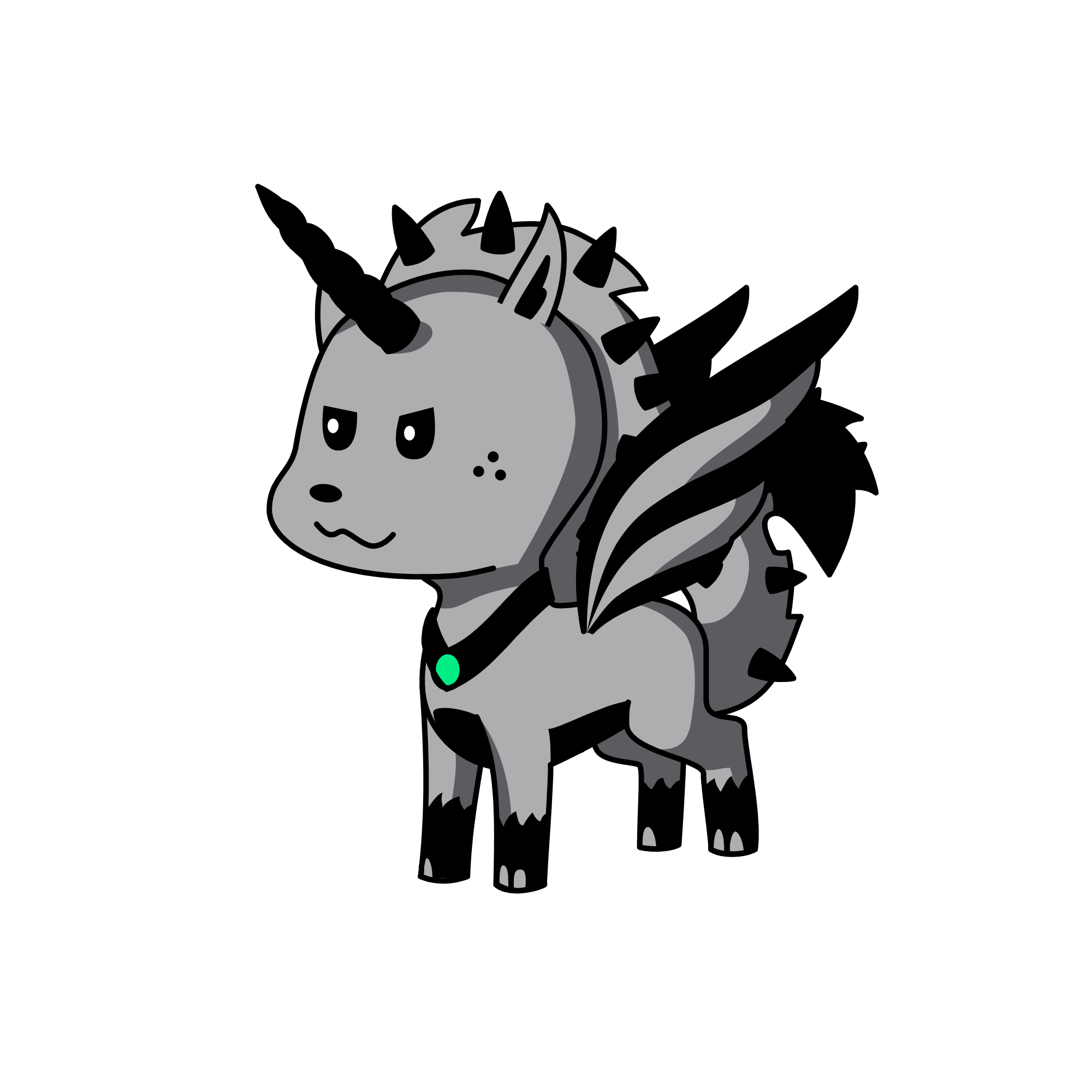 Wolf, the unicorn