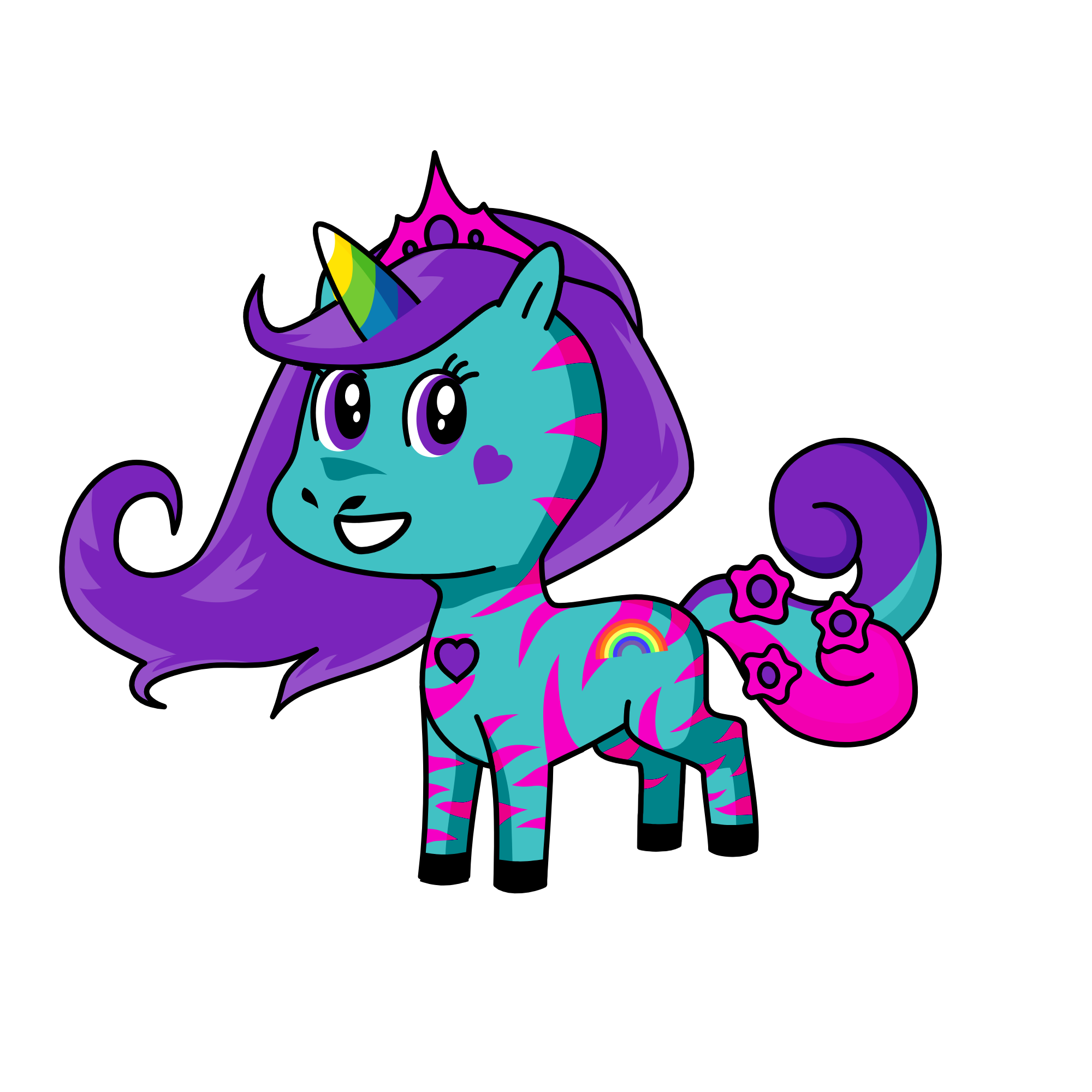 Rainbow, the unicorn