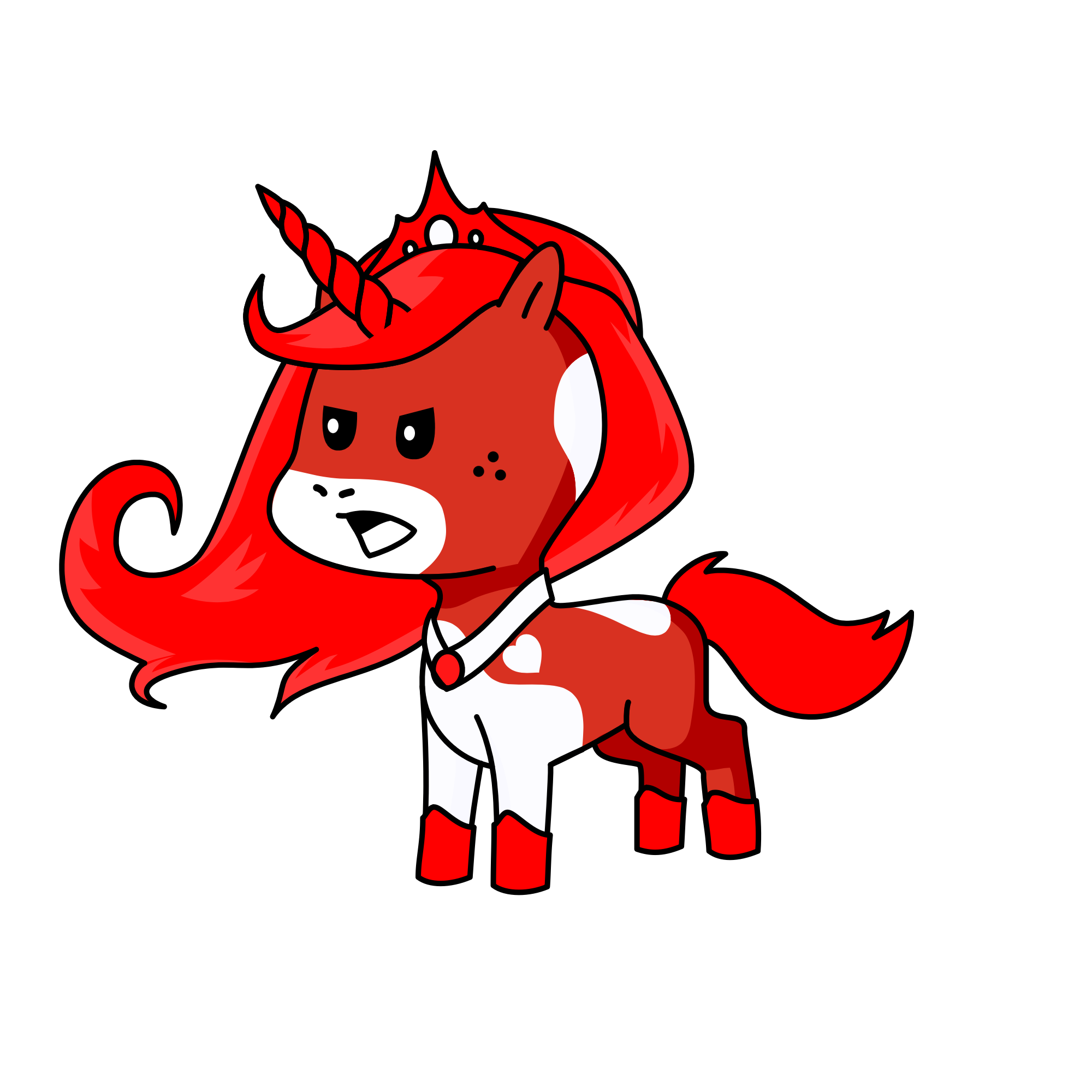 Queen of harts, the unicorn