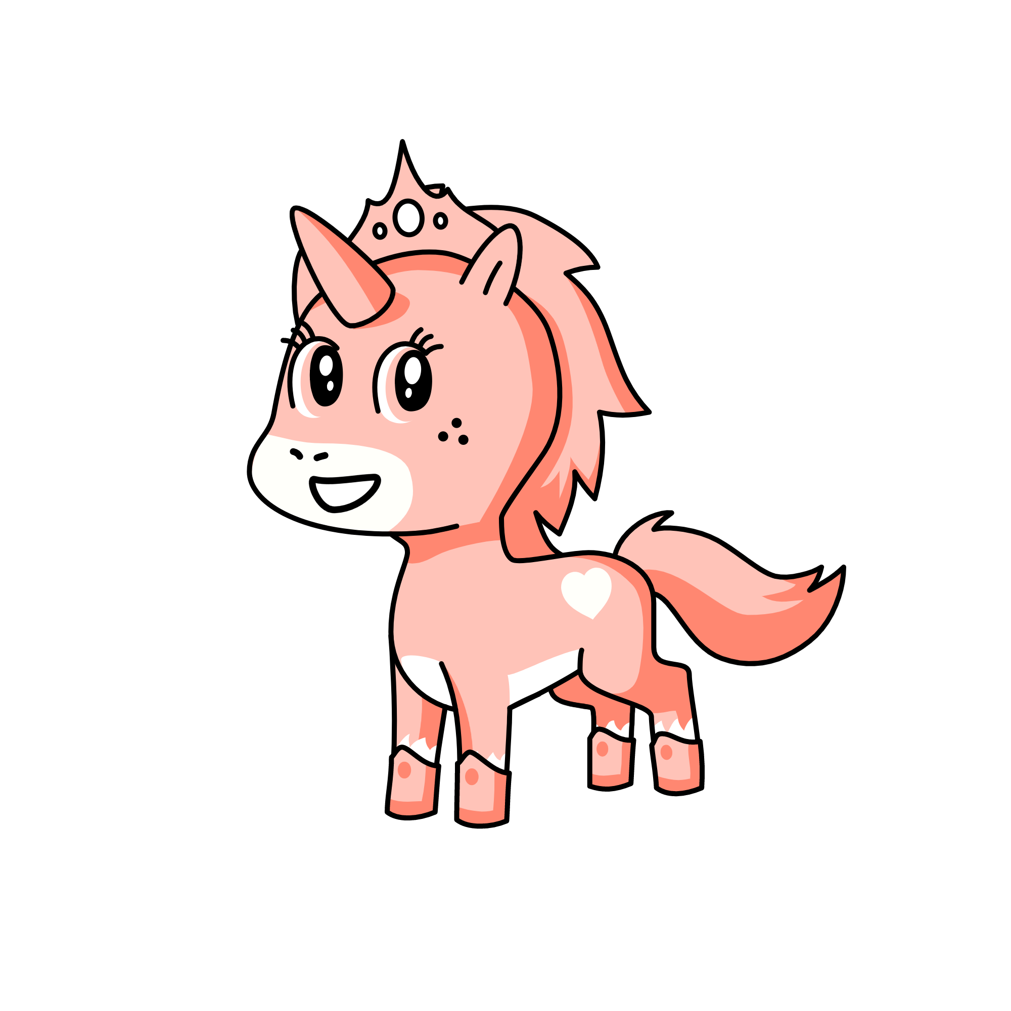 QUEEN PEACH, the unicorn