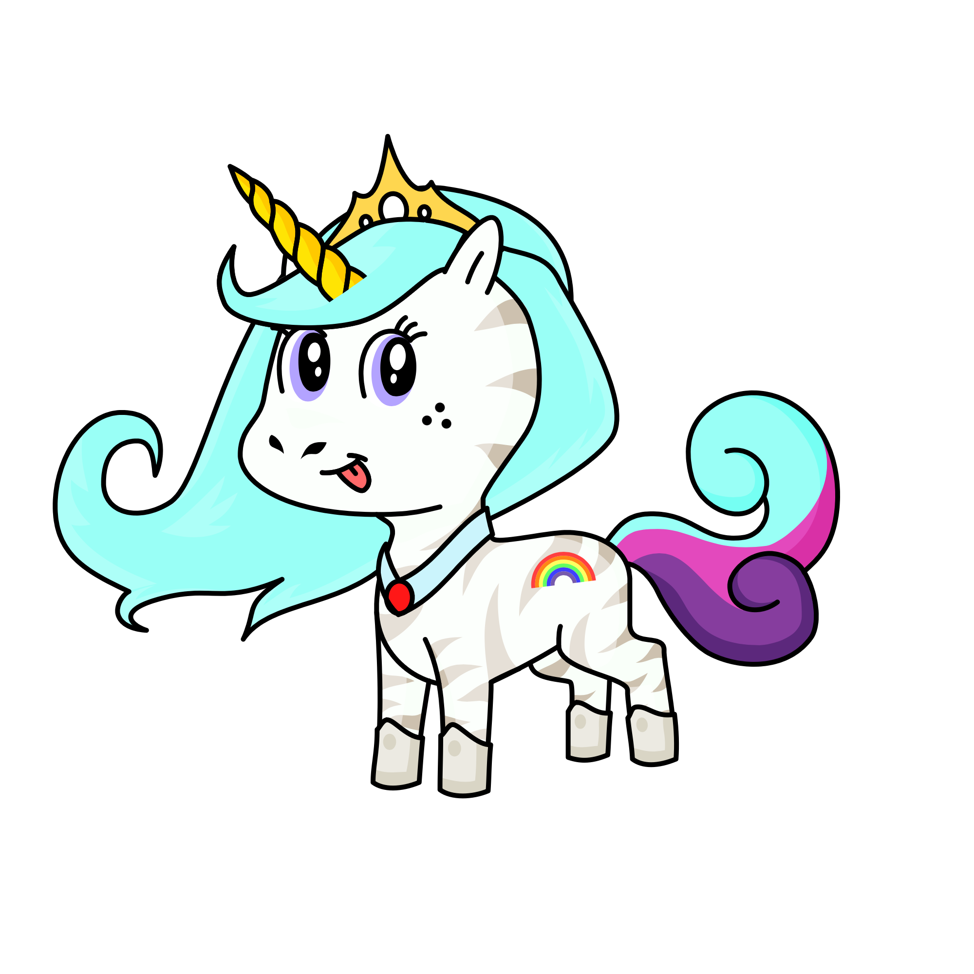 Peach, the unicorn