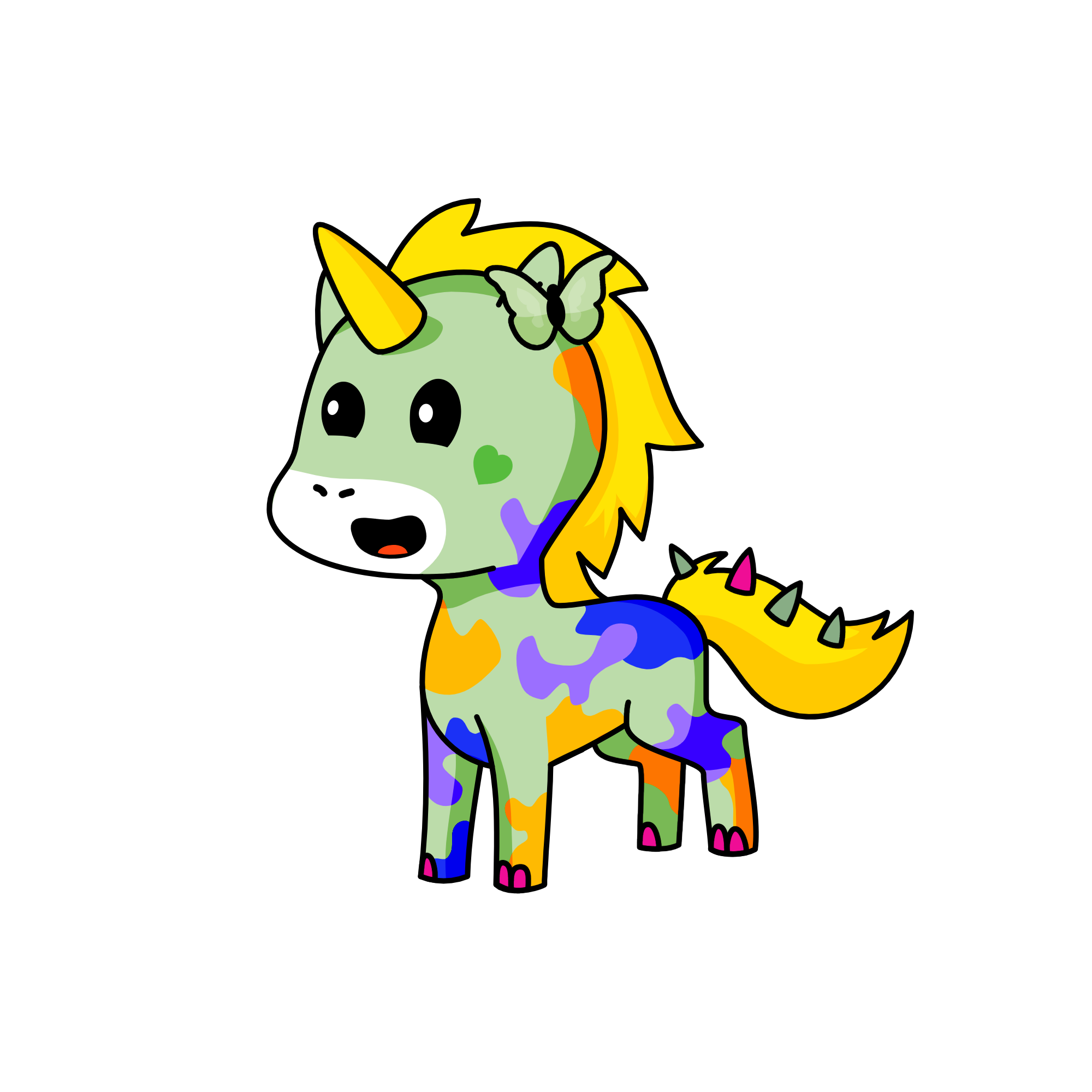 Indigo, the unicorn