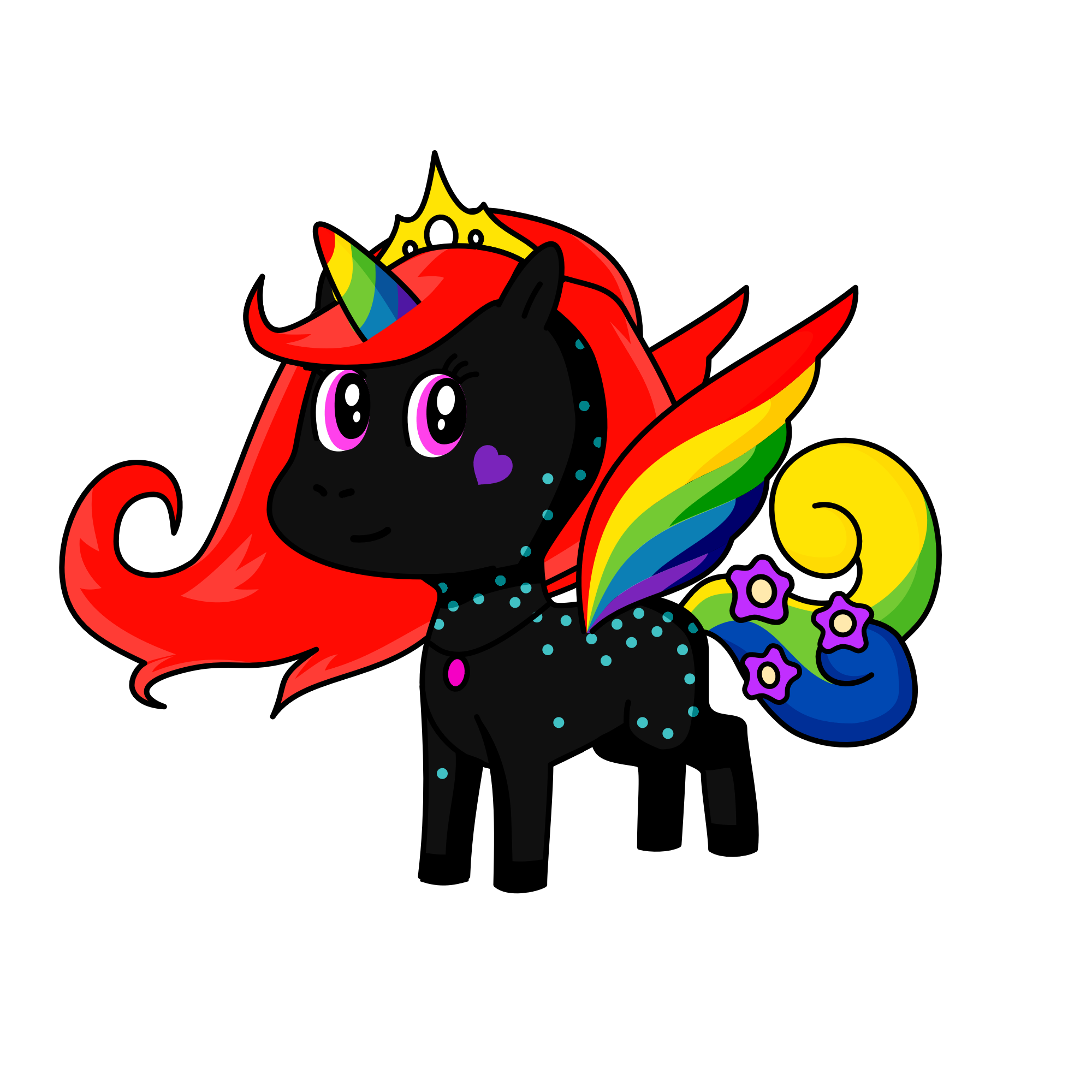 Princess Lucy Rainbow, the unicorn