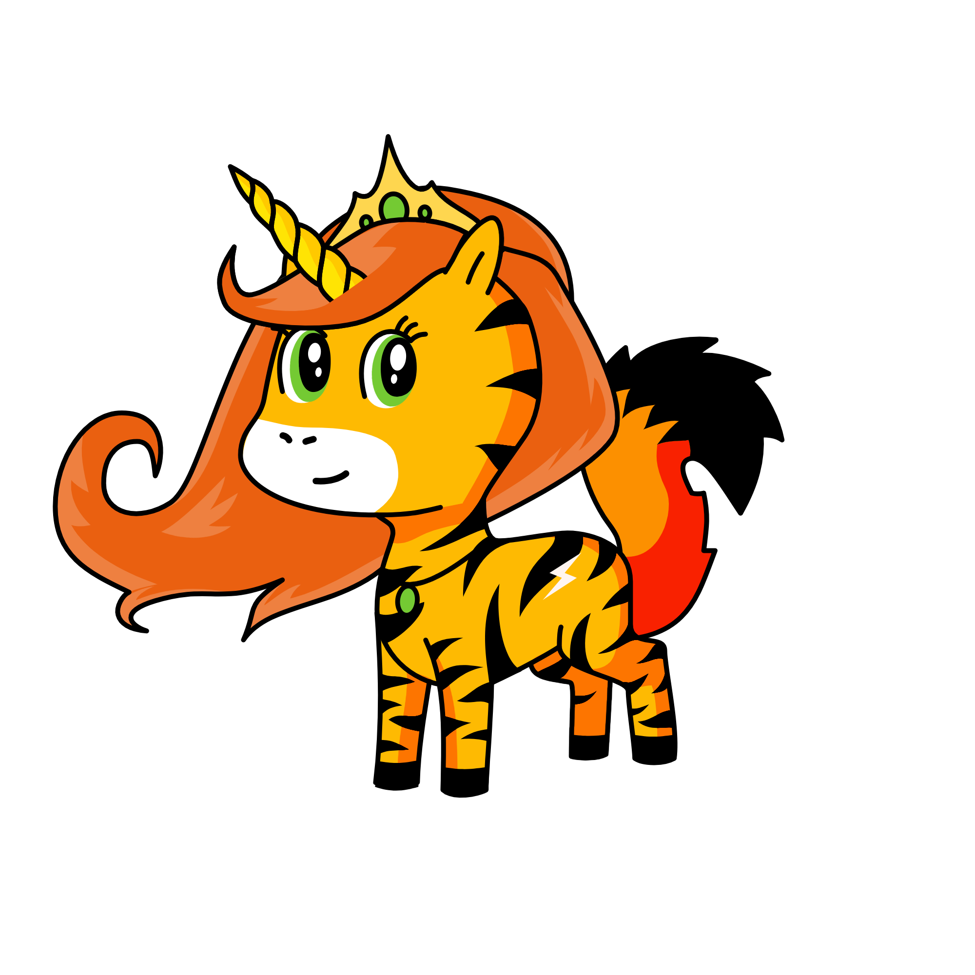Tigeress, the unicorn
