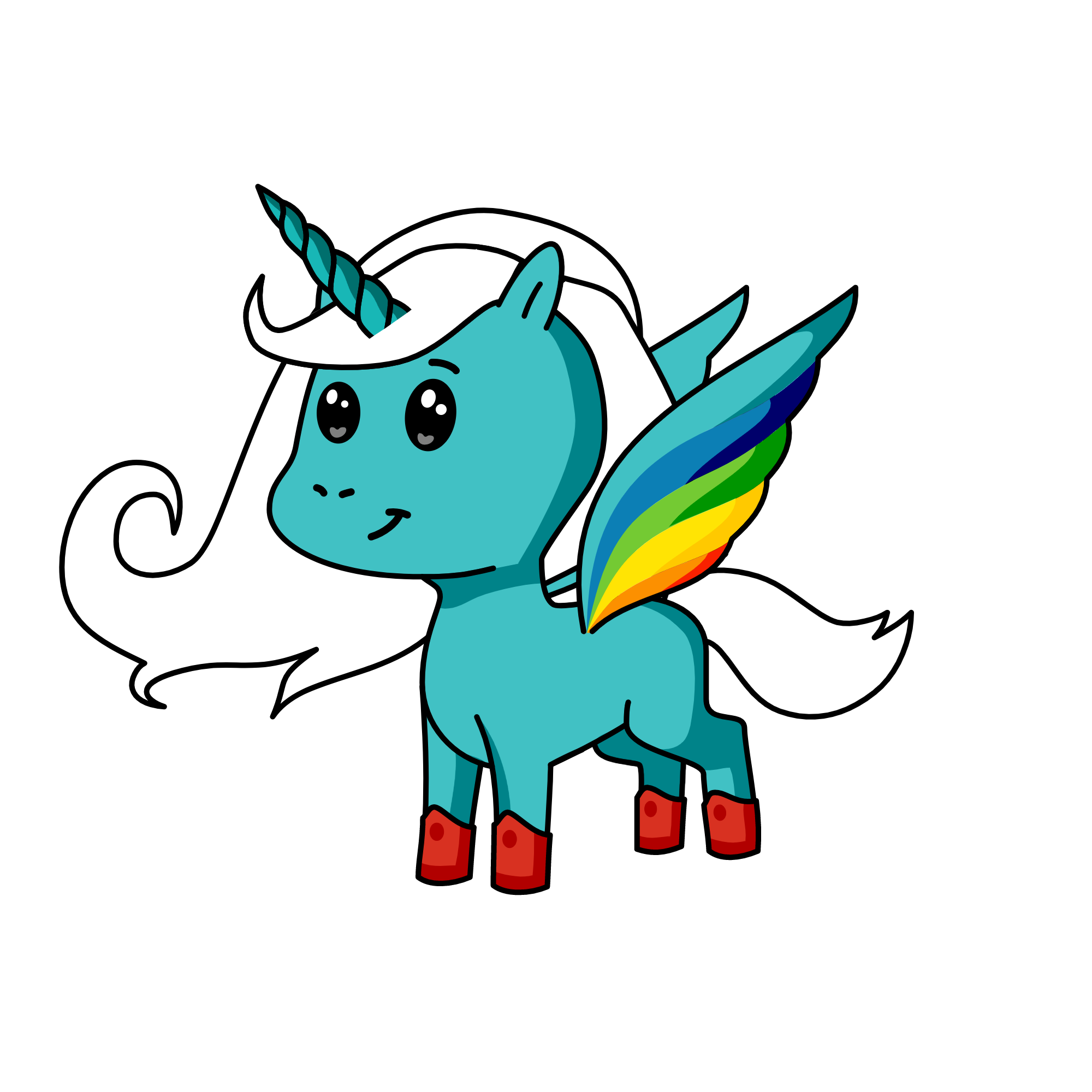 Sun girl, the unicorn