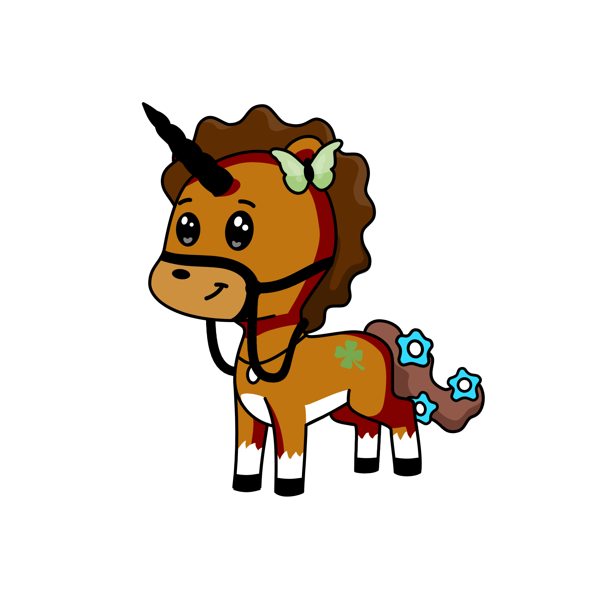 Cutie brown, the unicorn