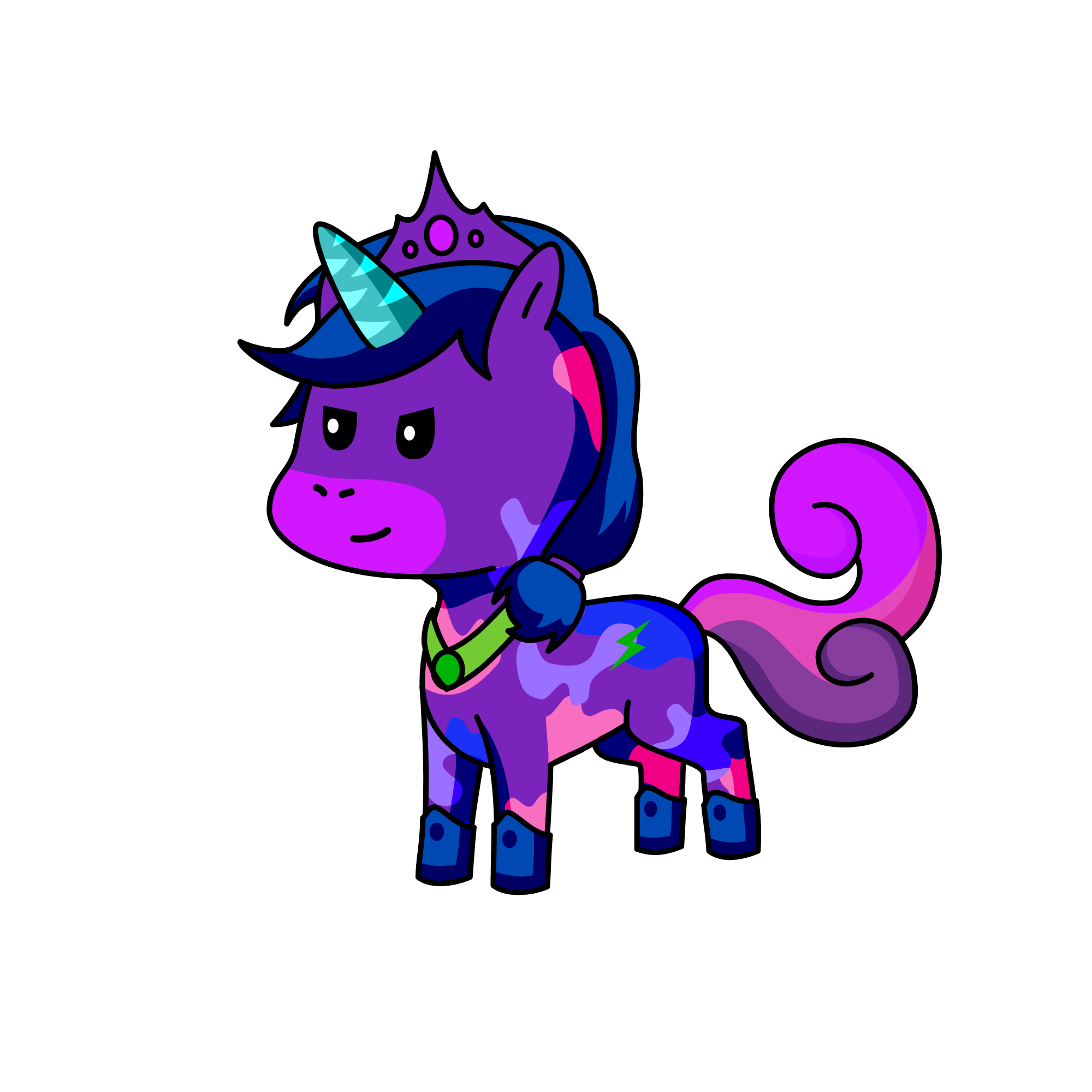 Nina E. winter lady, the unicorn