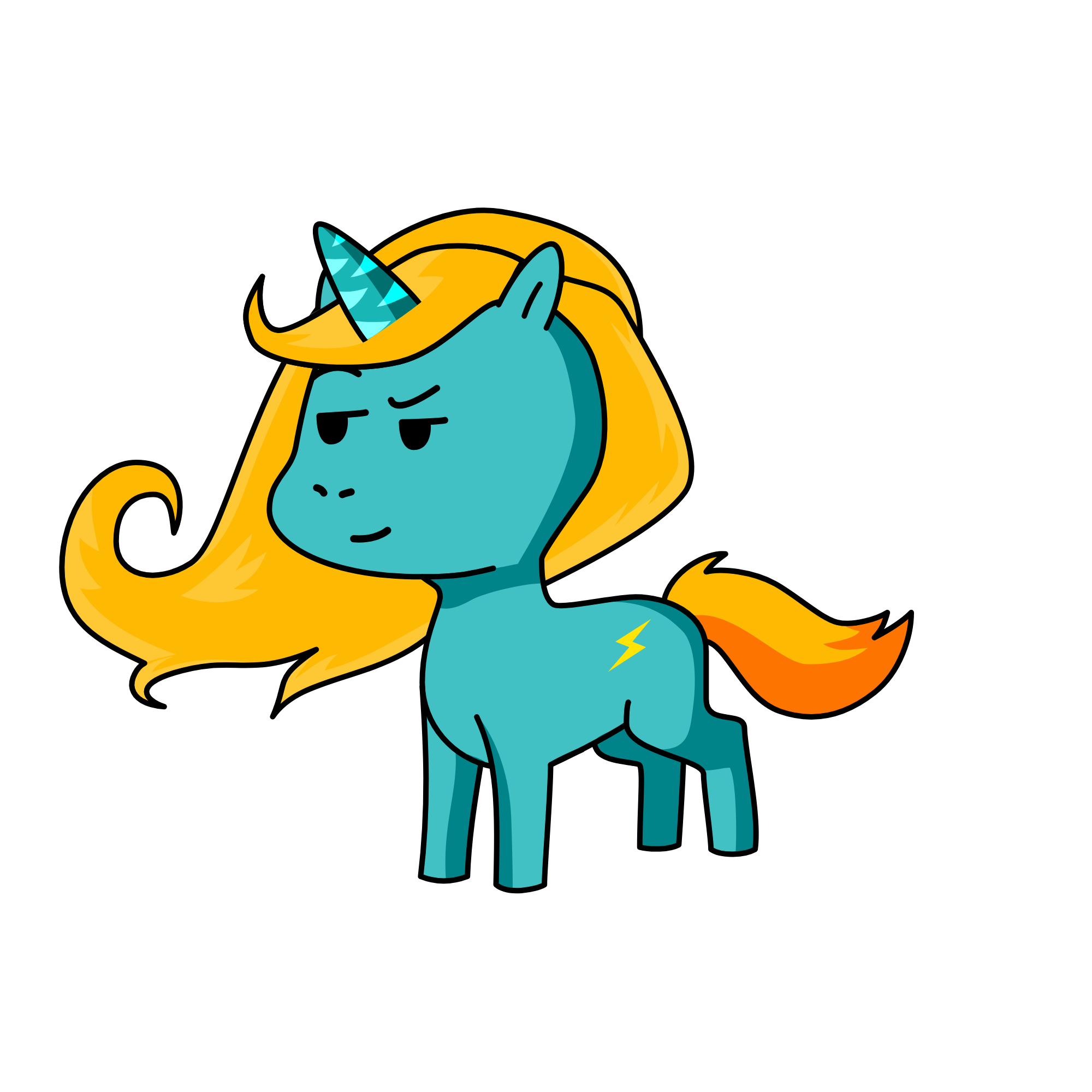 Rainbow dash, the unicorn