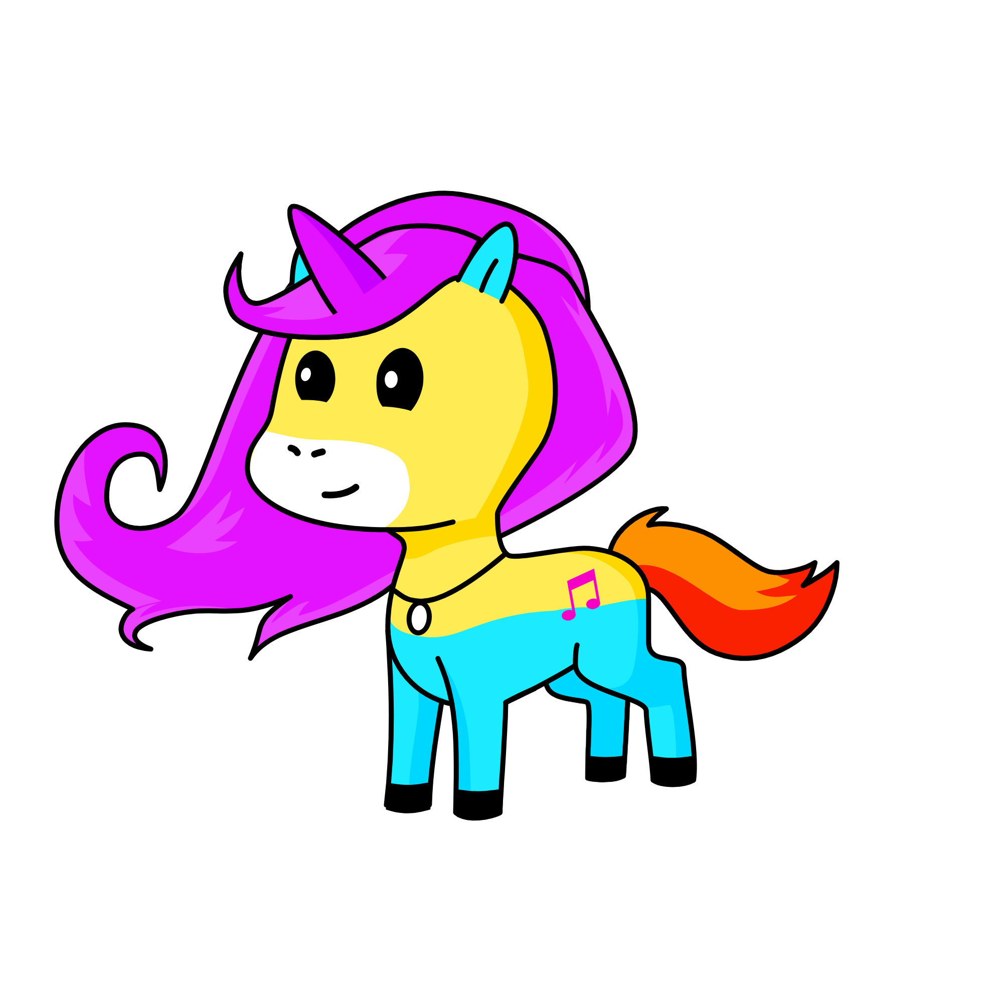 princess snow white, the unicorn