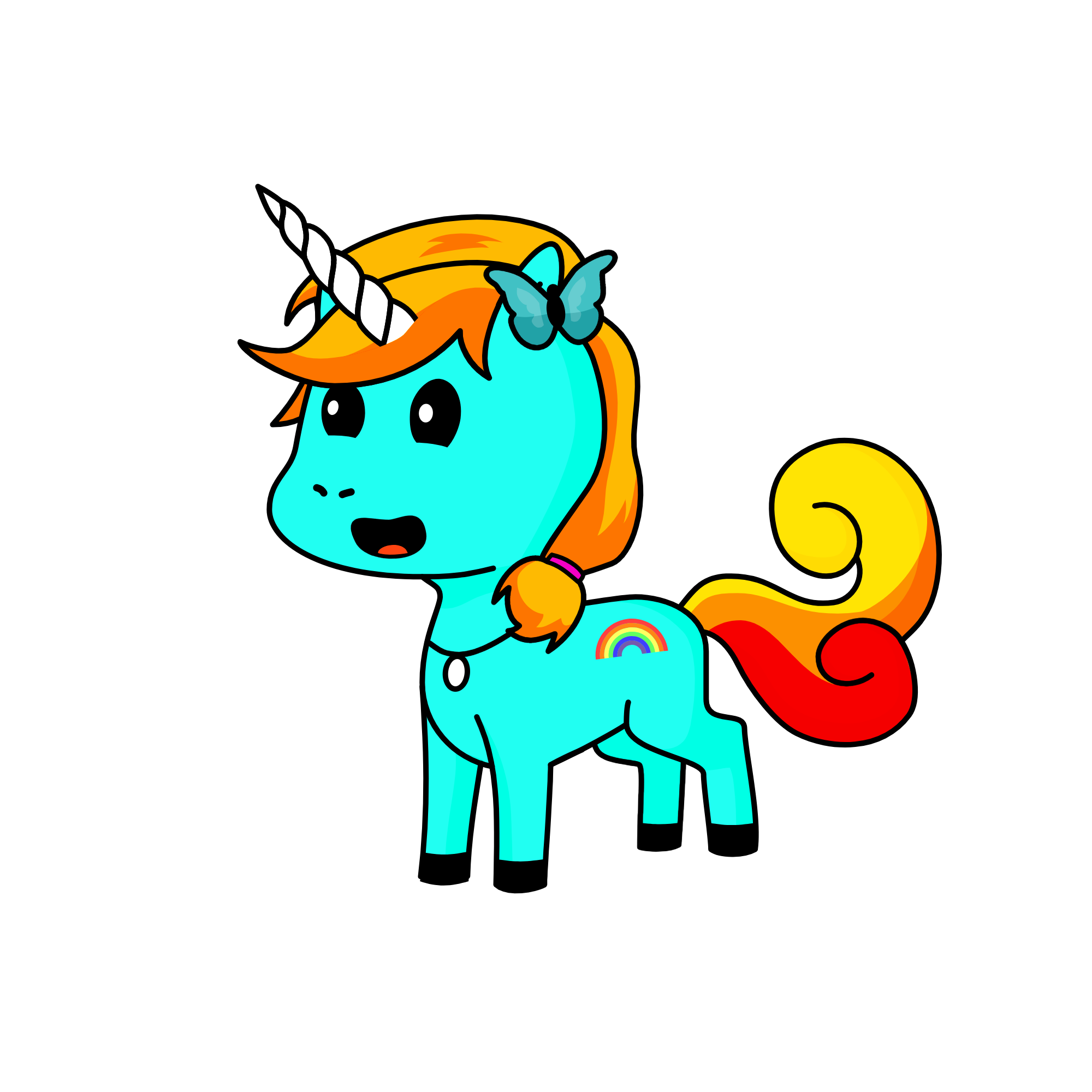 Rainbow Dash, the unicorn