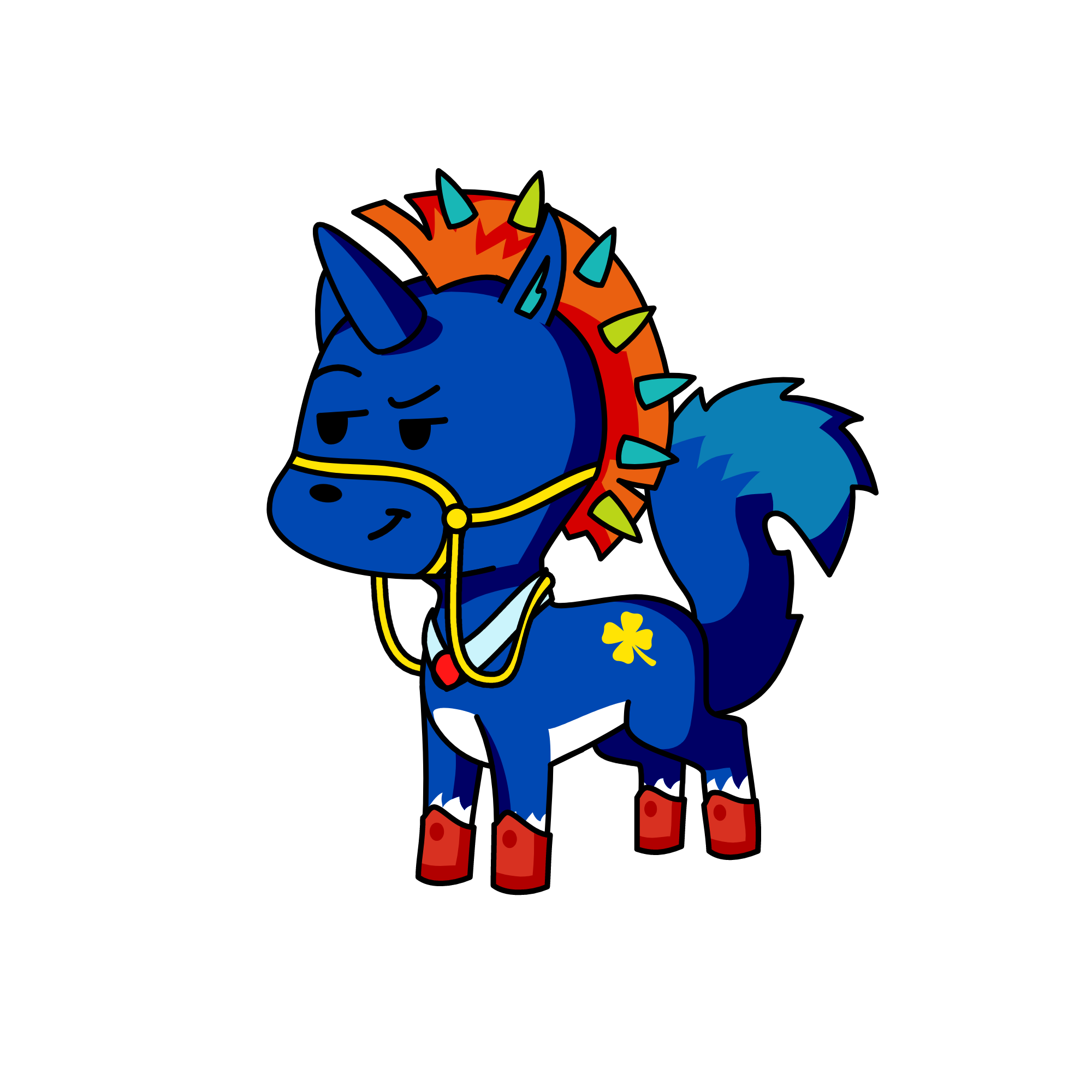 blue, the unicorn
