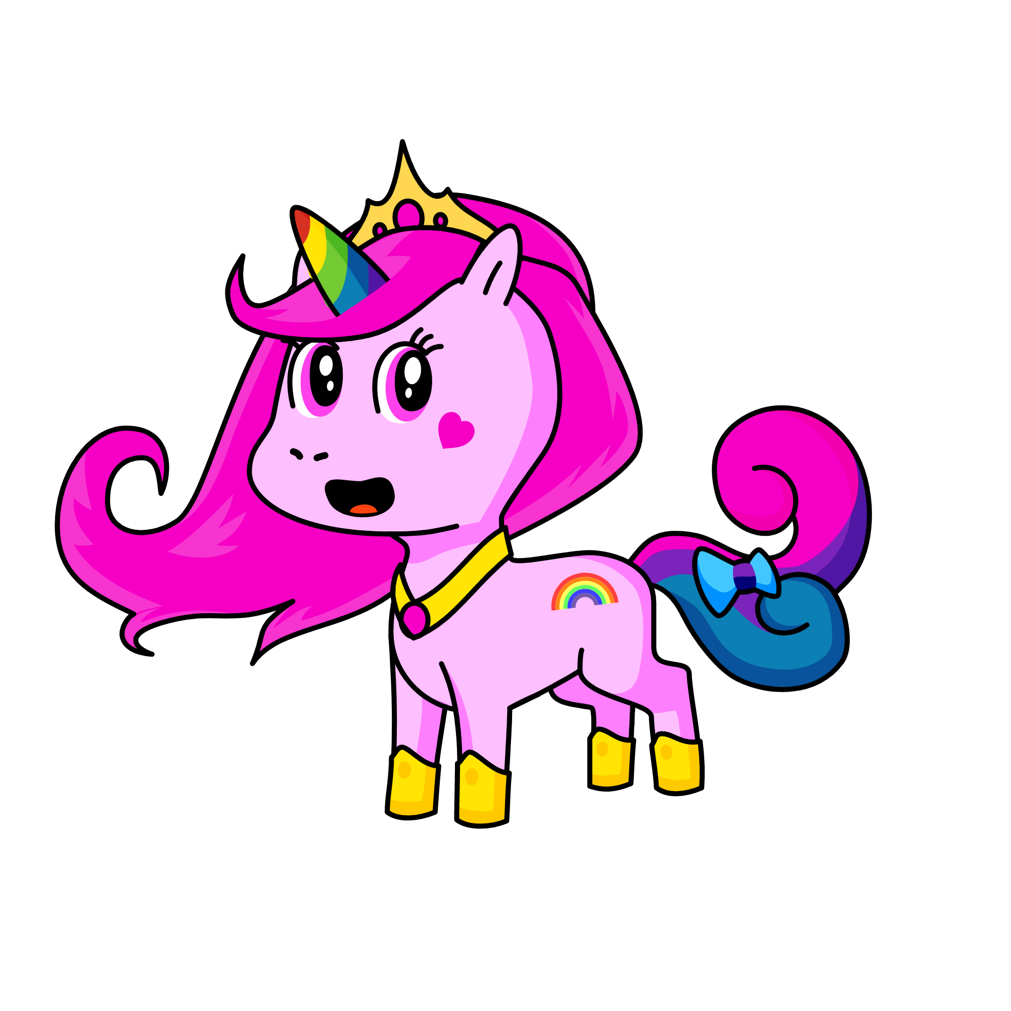 Rainbow, the unicorn