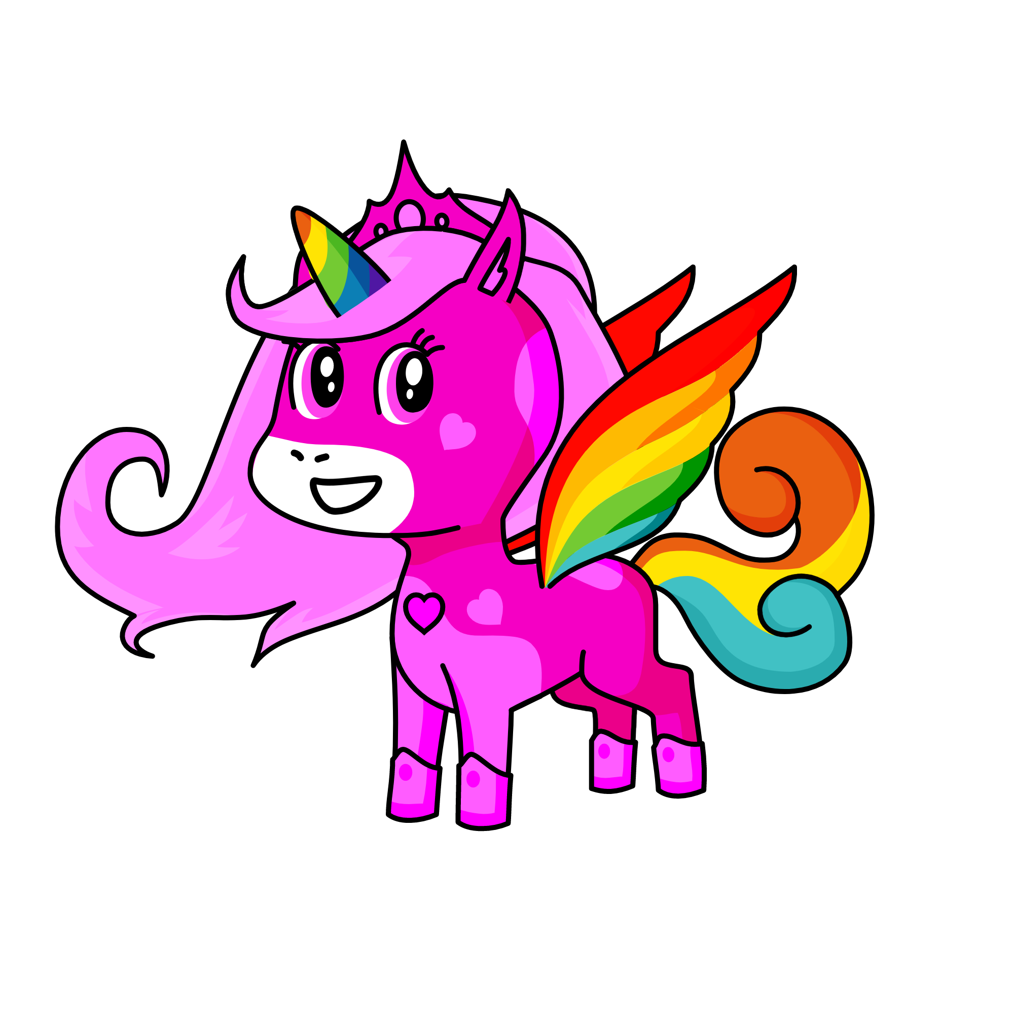 Rainbow Beauty, the unicorn