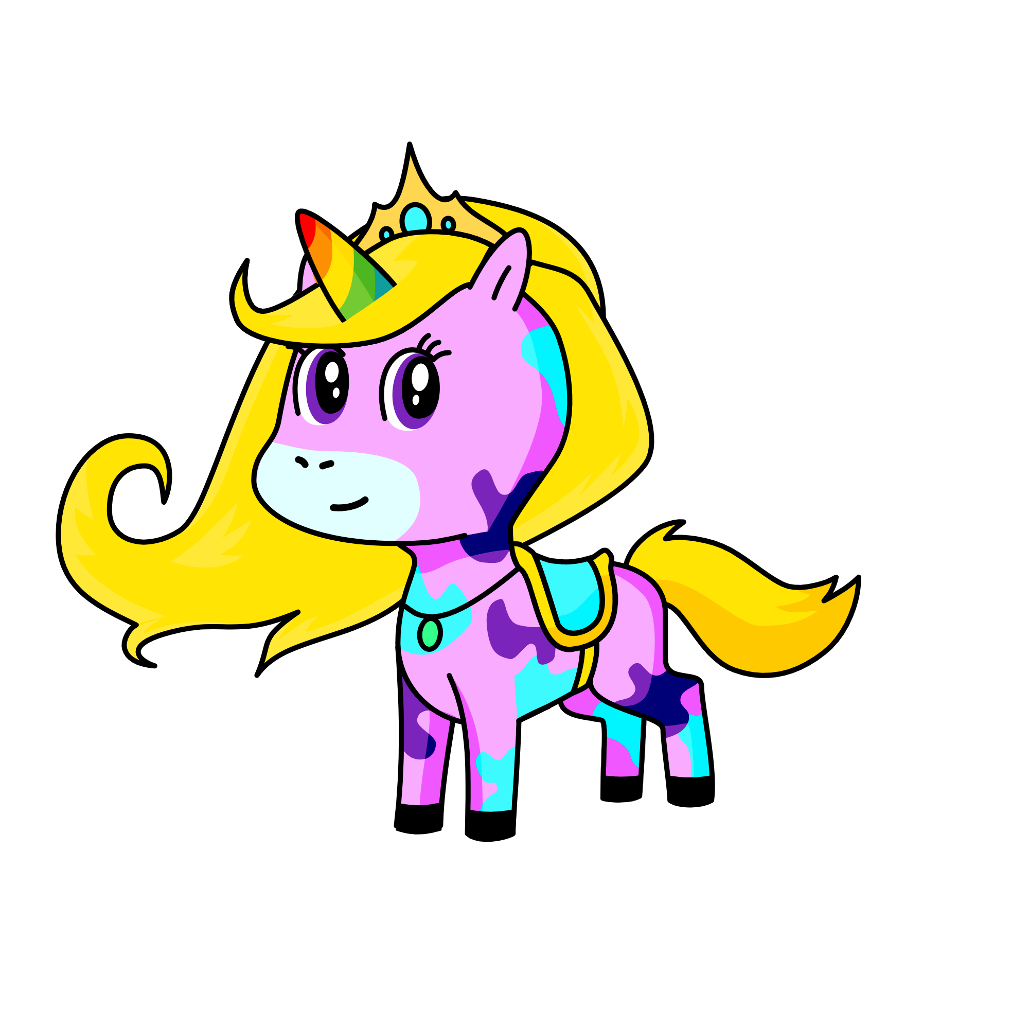 princesse rainbow, the unicorn