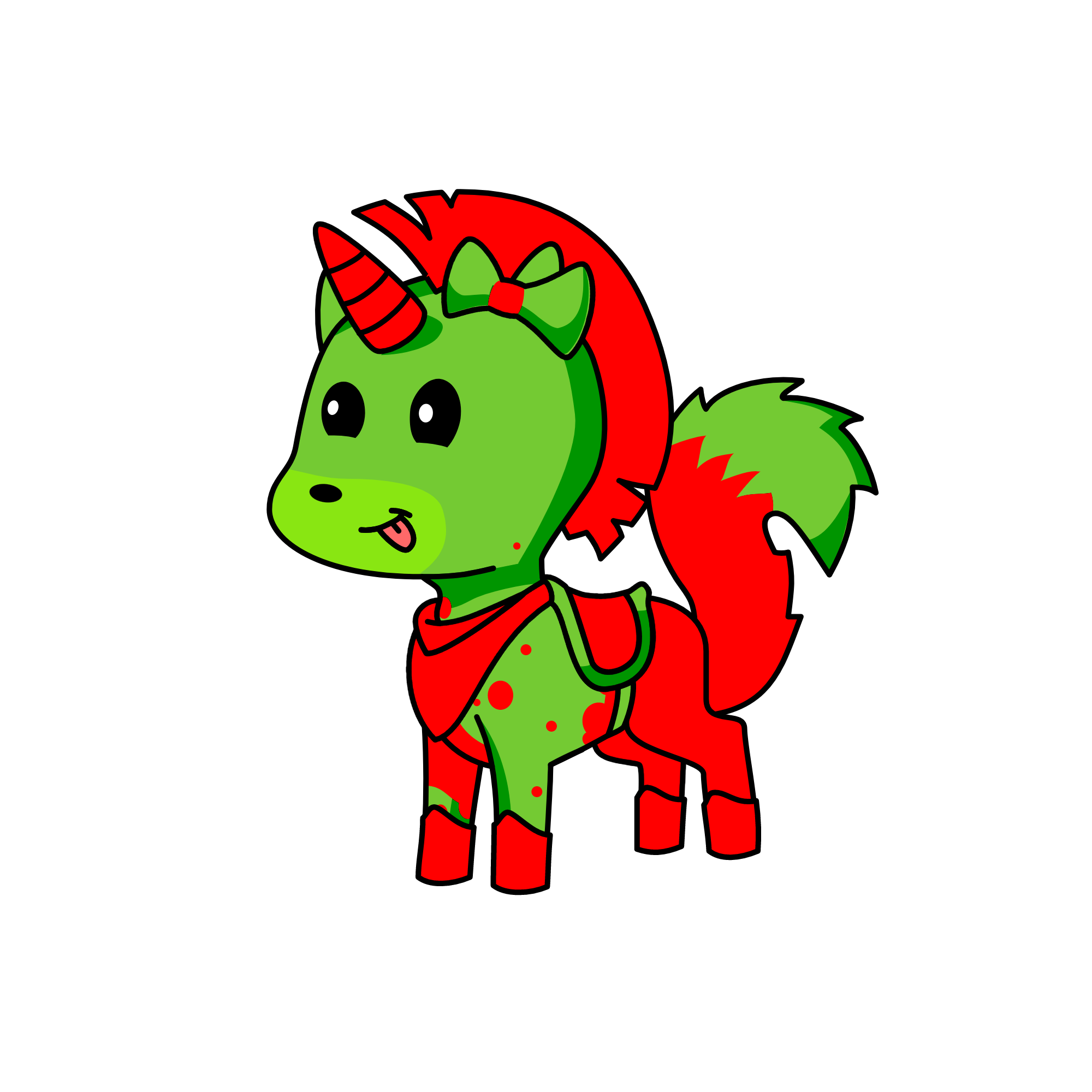 Christmas flame, the unicorn